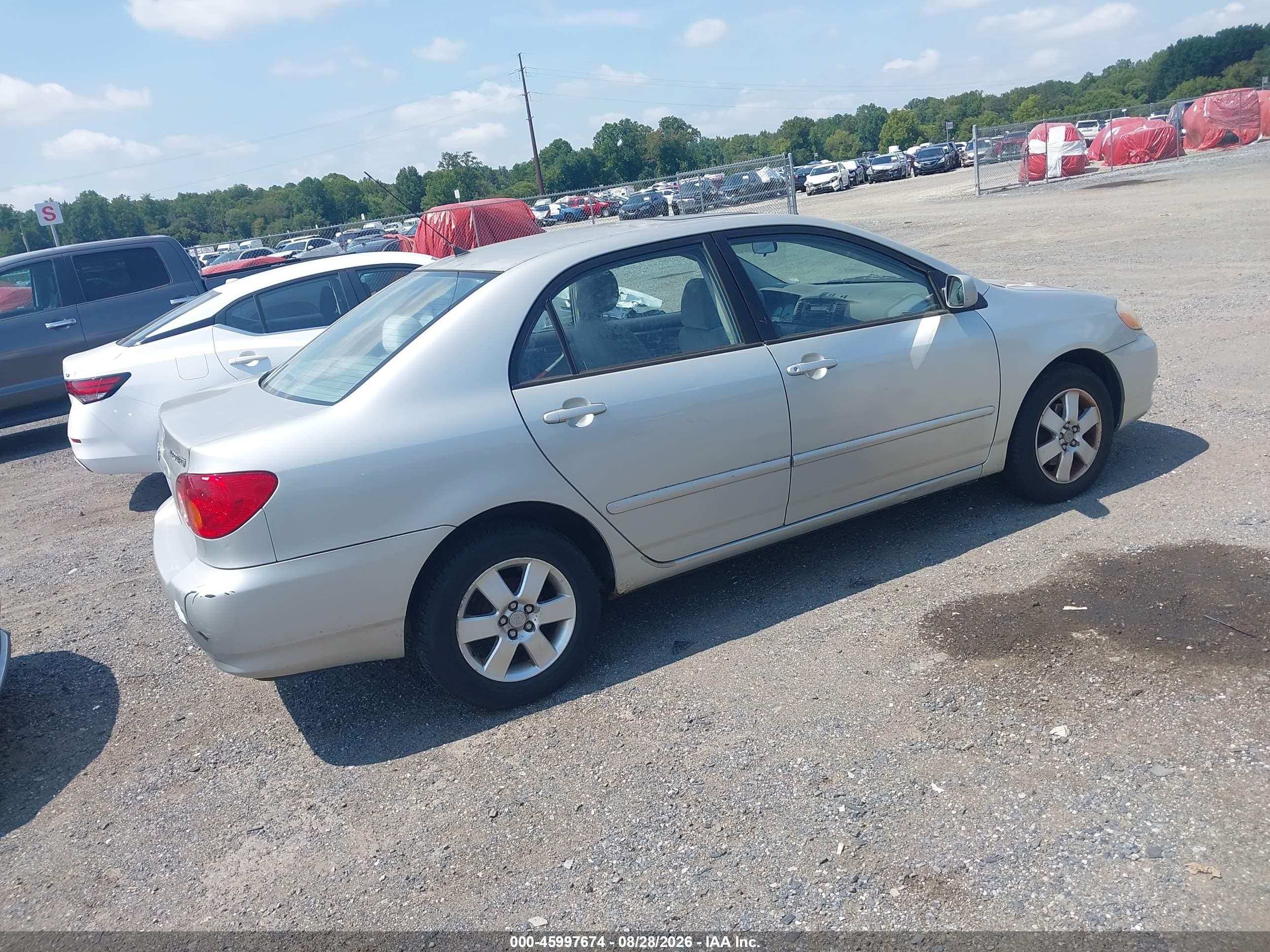 2004 Toyota Corolla Le Silver vin: 2T1BR38E84C303555