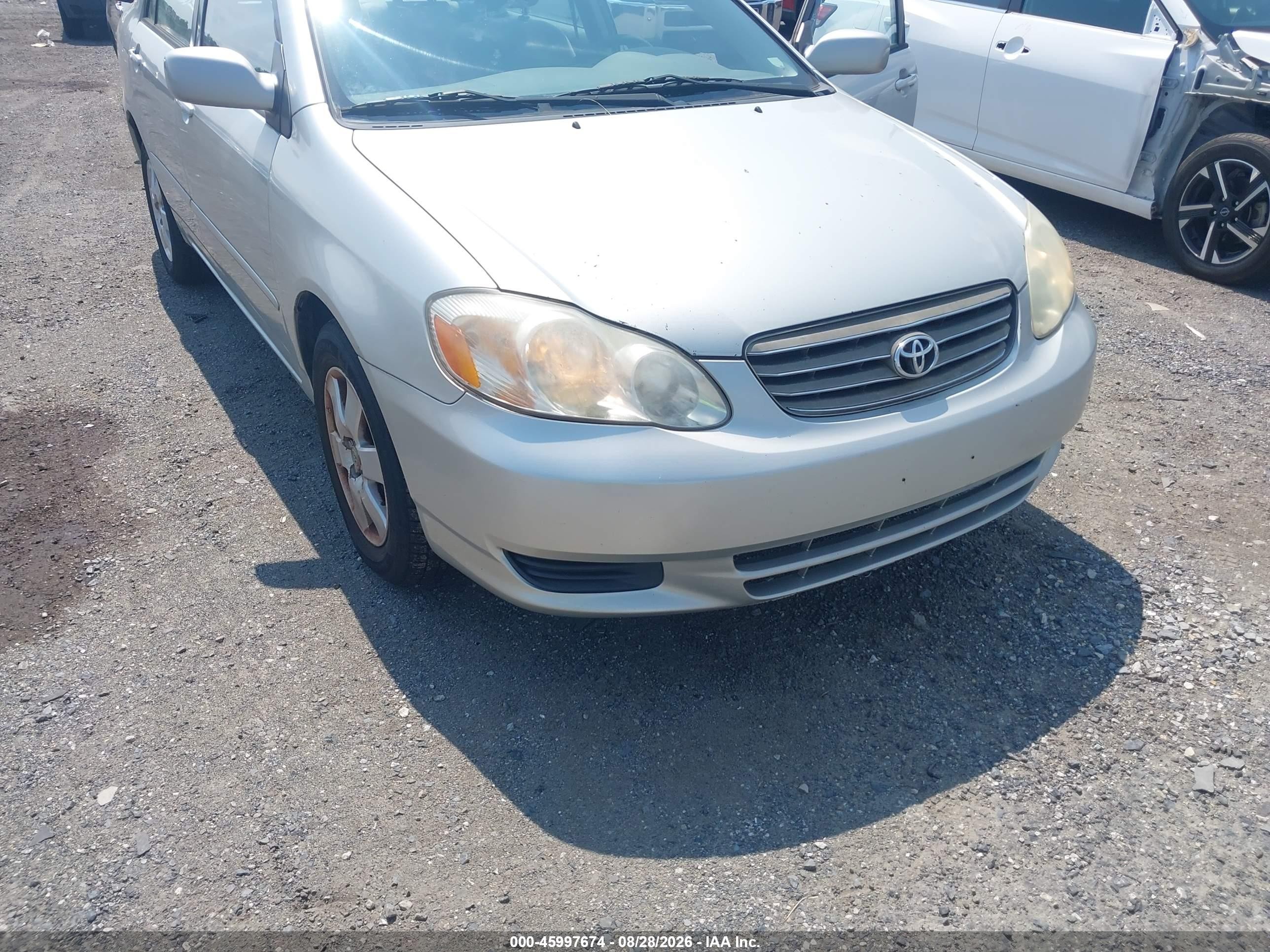 2004 Toyota Corolla Le Silver vin: 2T1BR38E84C303555