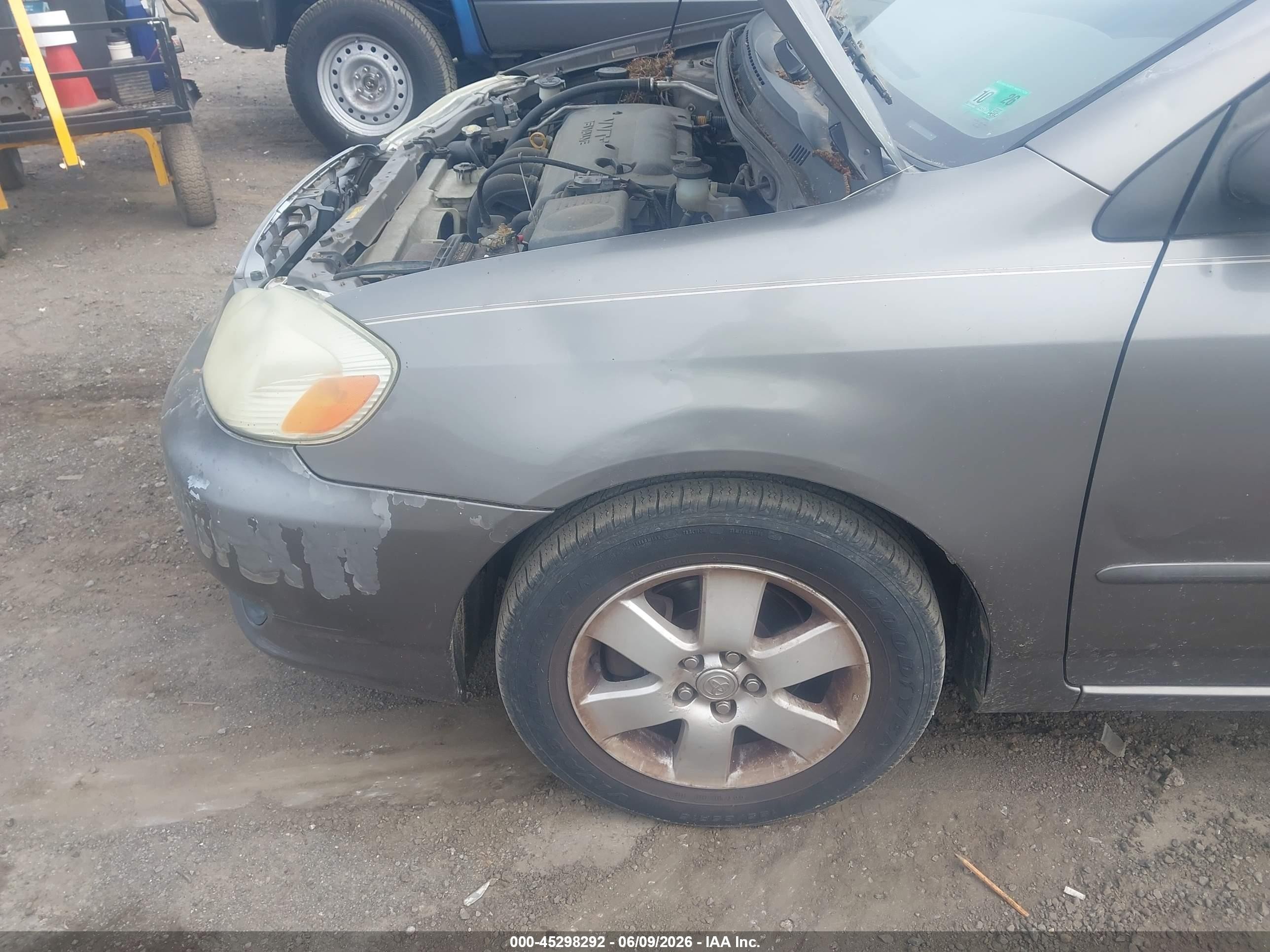 2003 Toyota Corolla Le Gray vin: 2T1BR38E93C096446