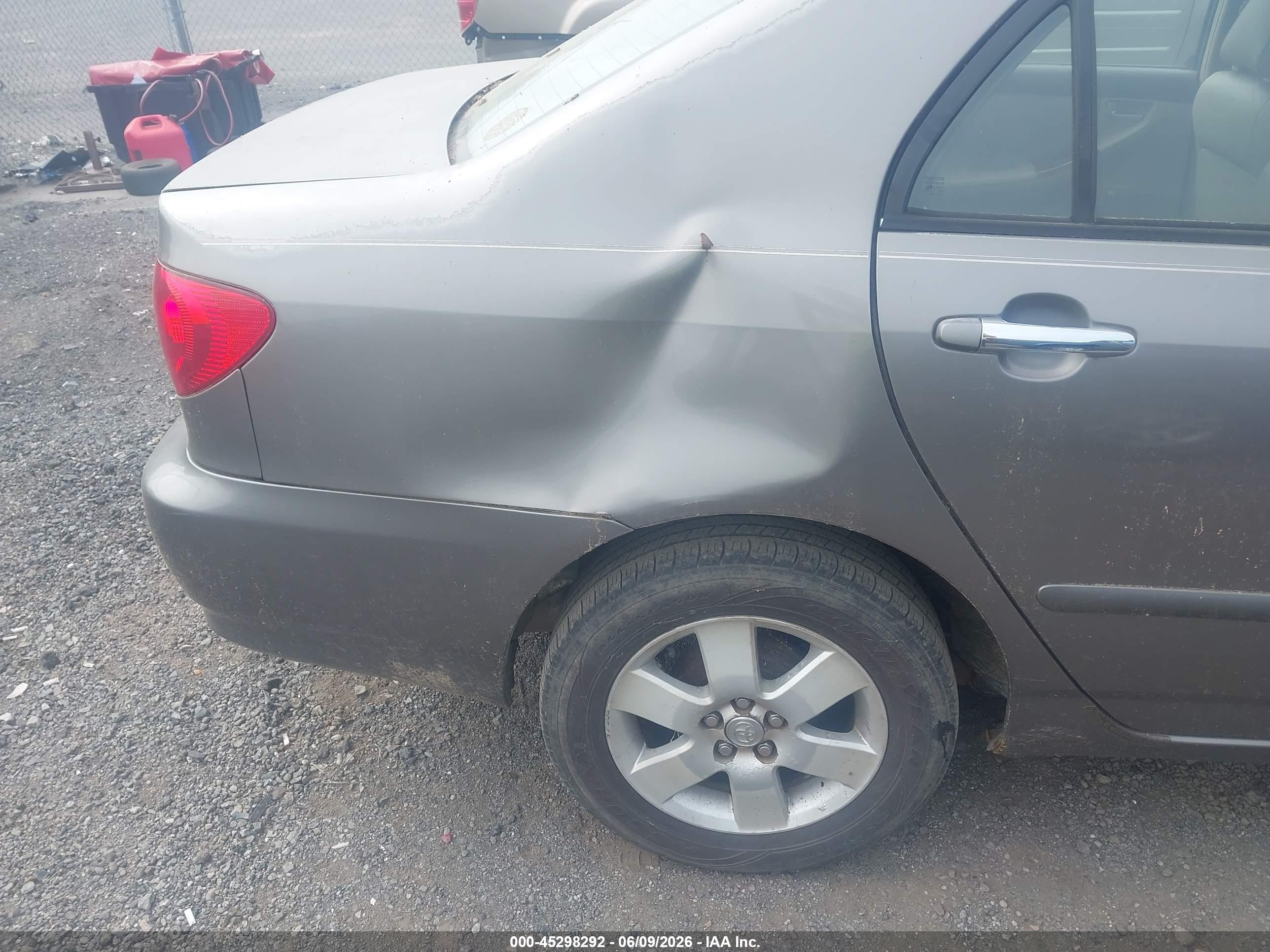 2003 Toyota Corolla Le Gray vin: 2T1BR38E93C096446