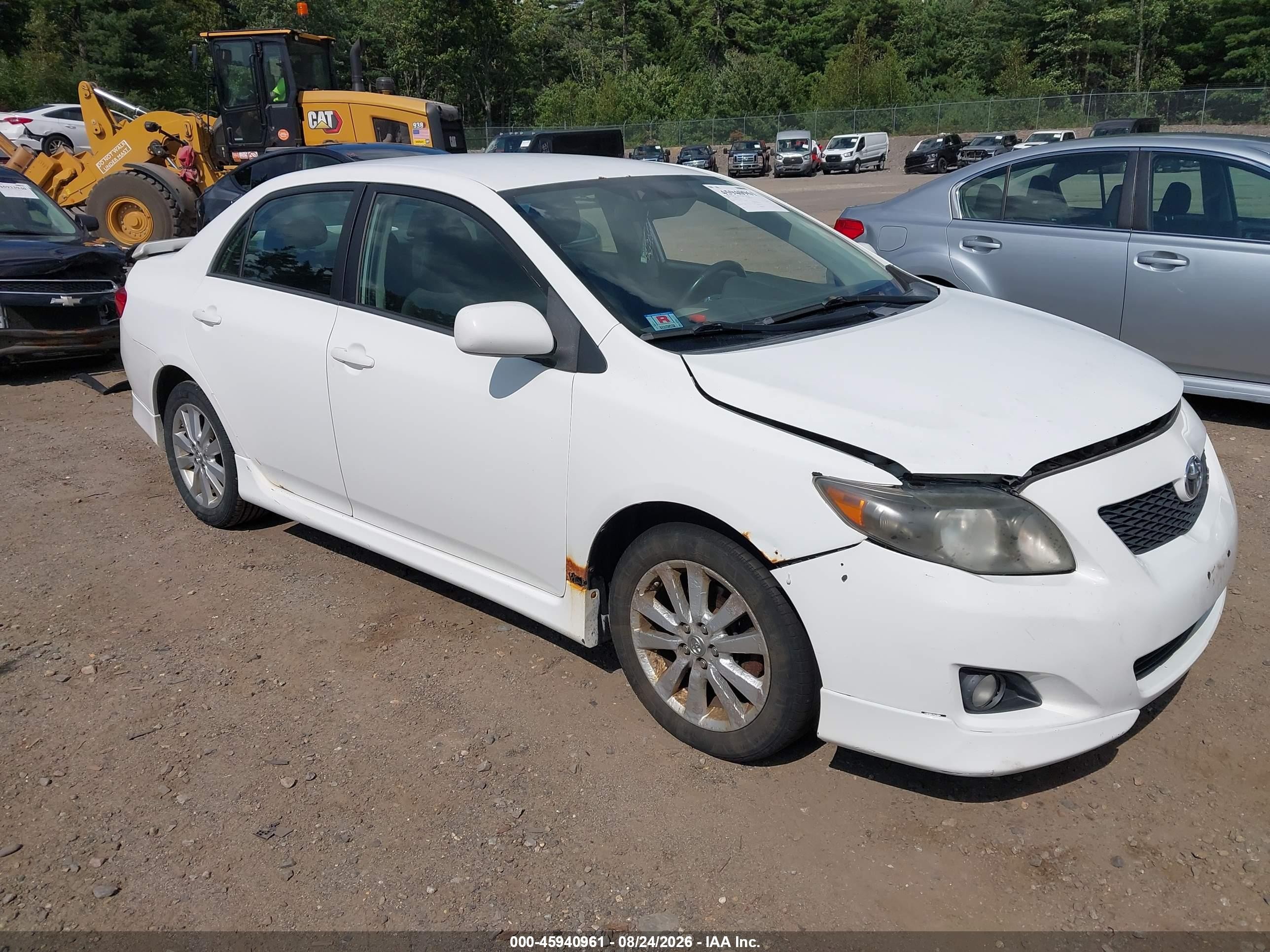 2009 Toyota Corolla S White vin: 2T1BU40E09C110405