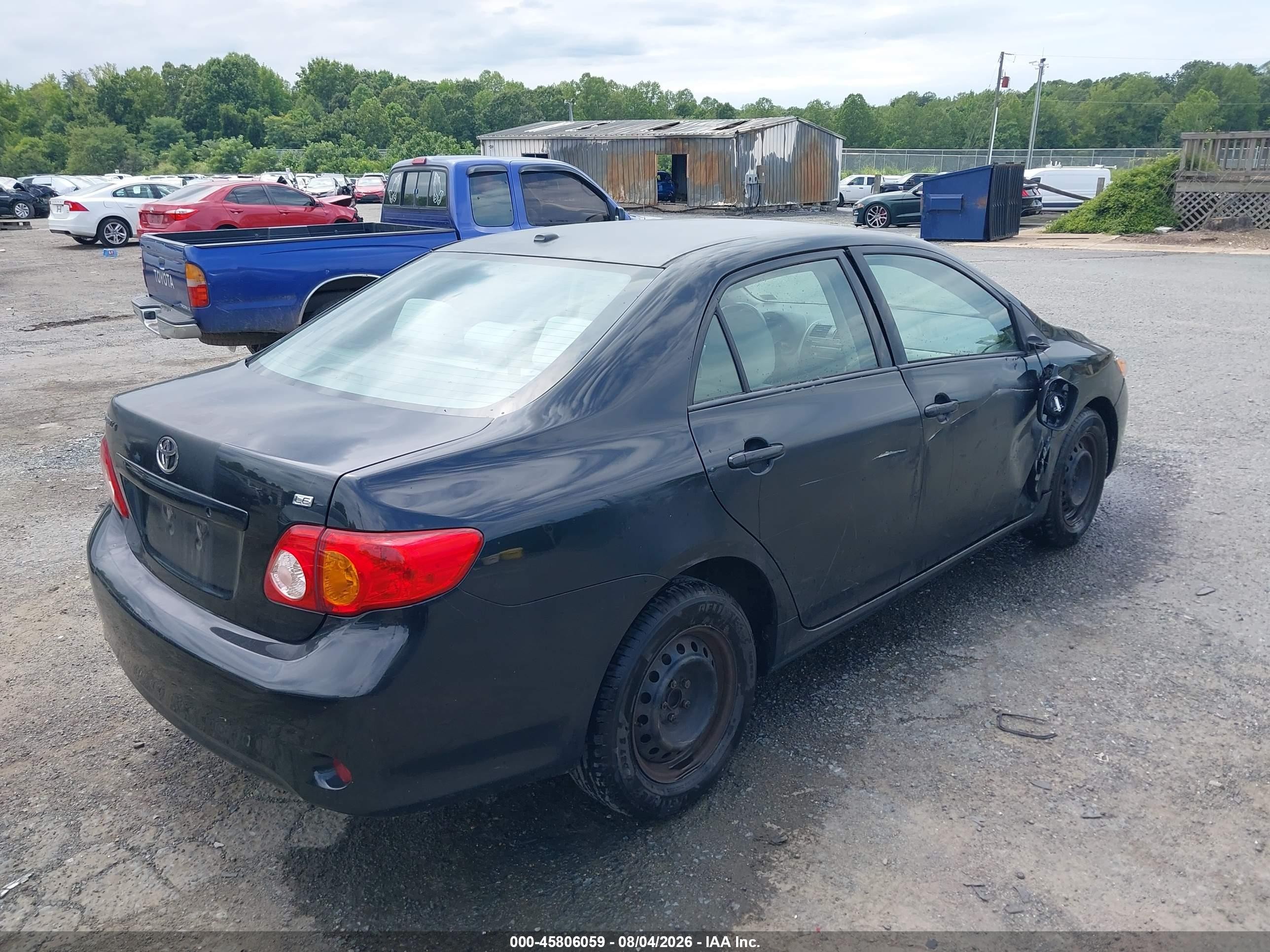 2009 Toyota Corolla Le Black vin: 2T1BU40E09C118293