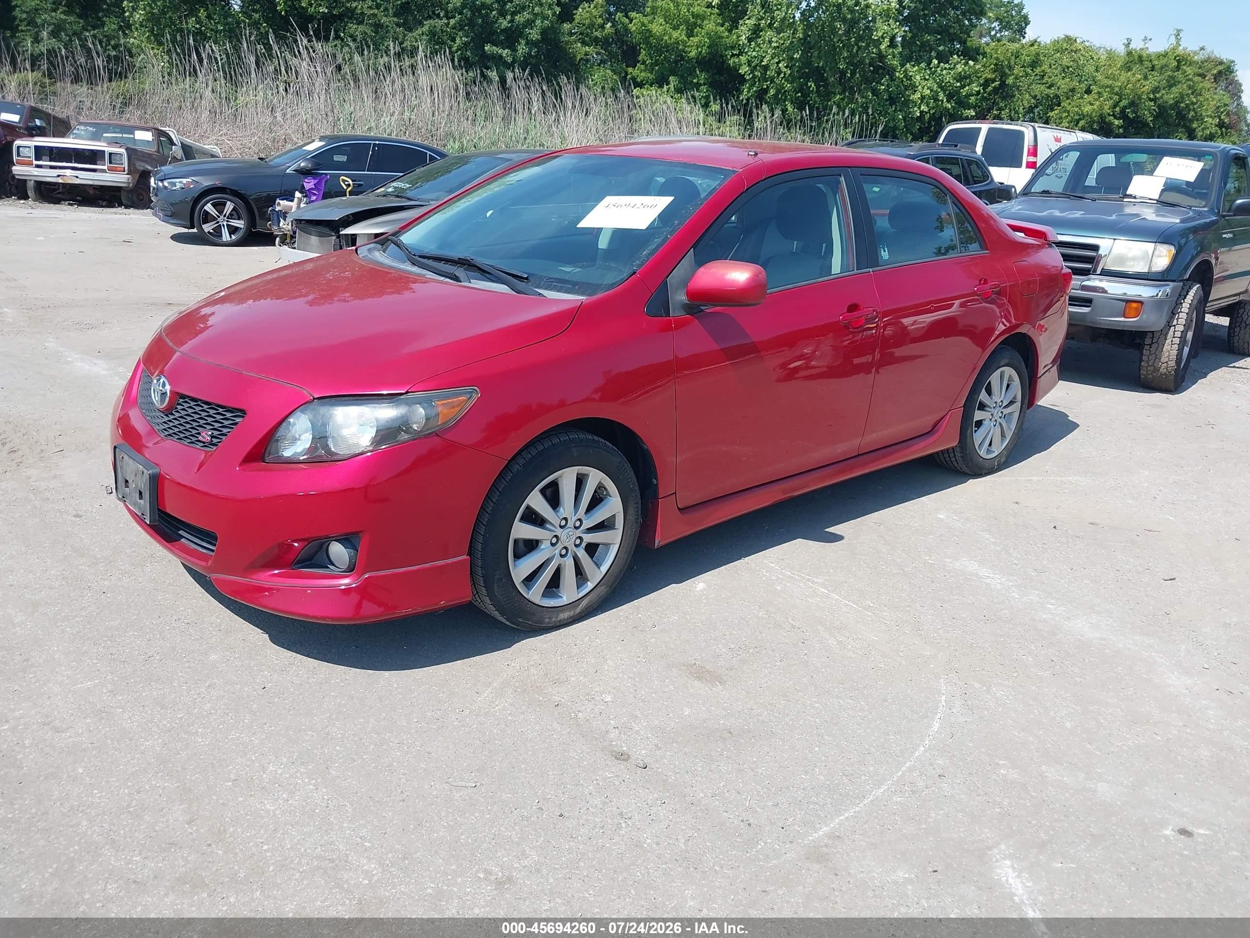 2009 Toyota Corolla S Red vin: 2T1BU40E09C118939