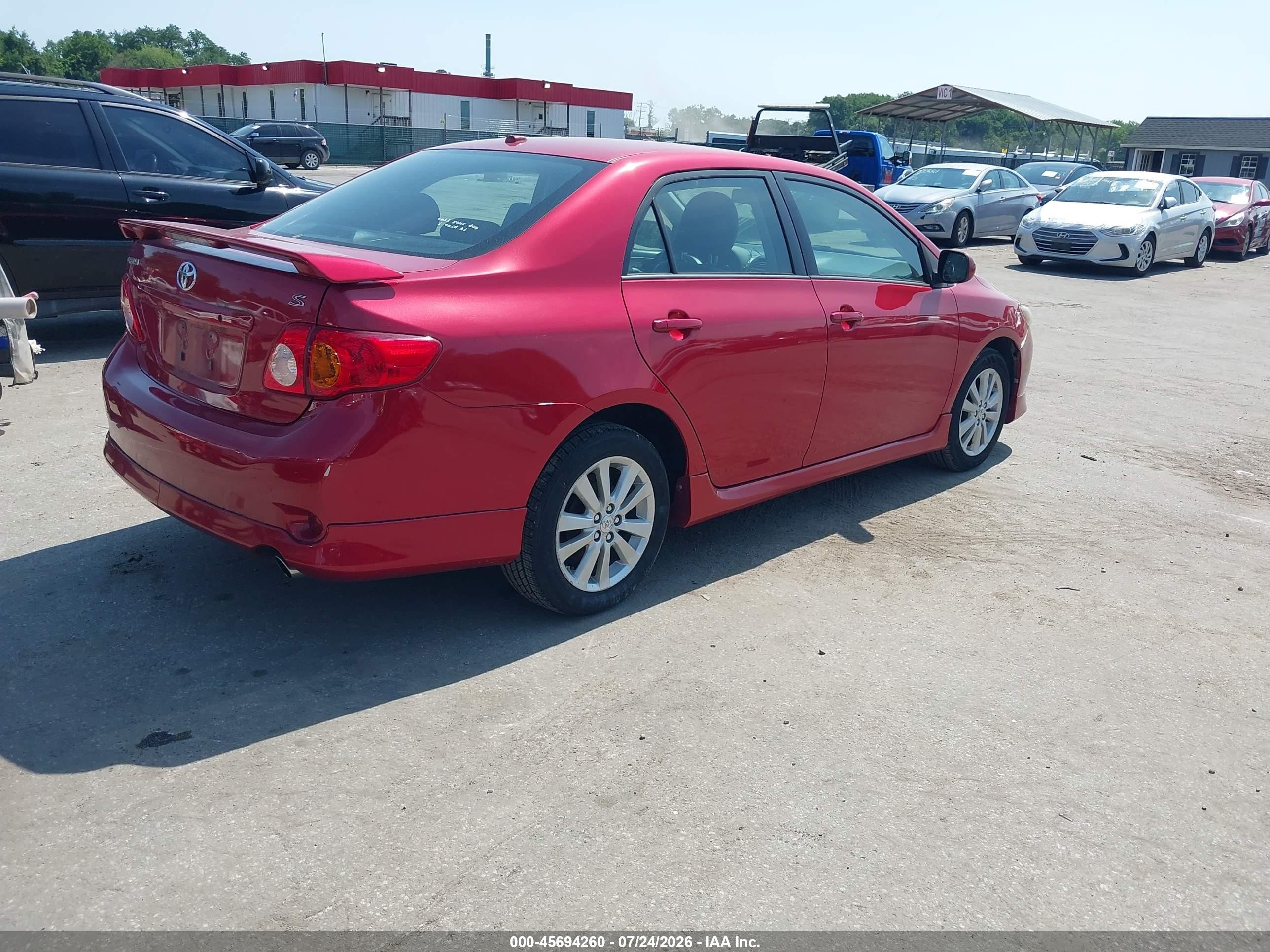 2009 Toyota Corolla S Red vin: 2T1BU40E09C118939