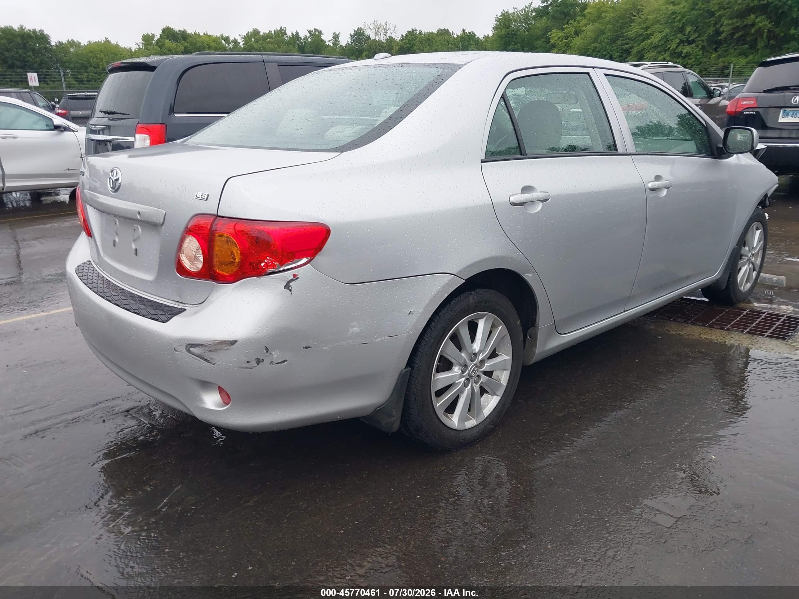 2009 Toyota Corolla Le Silver vin: 2T1BU40E09C119587