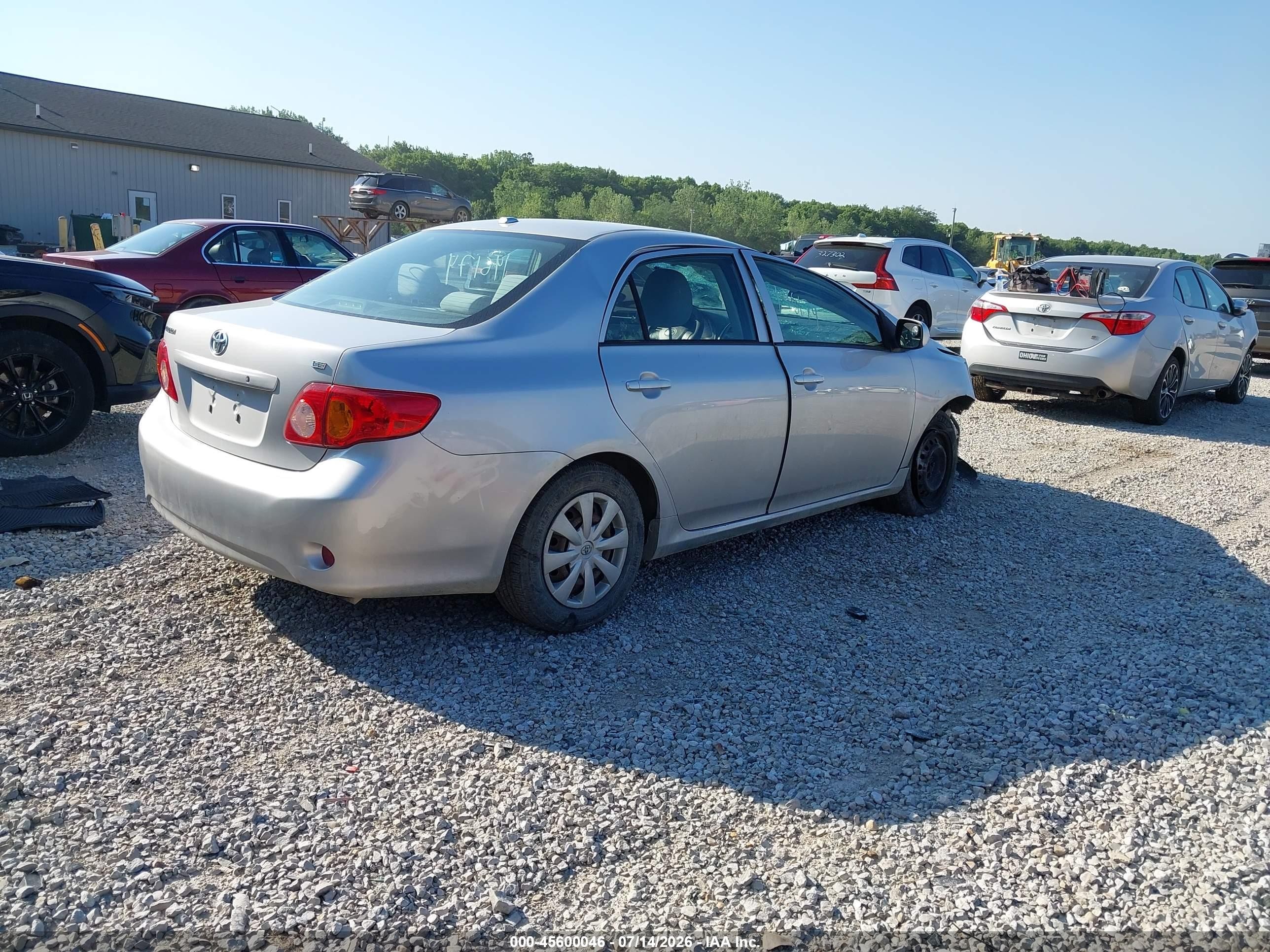 2009 Toyota Corolla Le Silver vin: 2T1BU40E09C146174