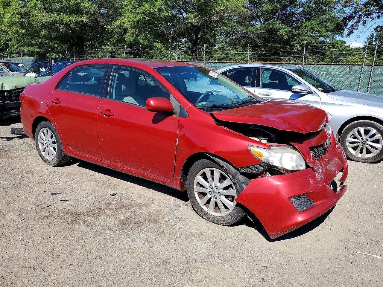 2009 Toyota Corolla Base Red vin: 2T1BU40E19C058024