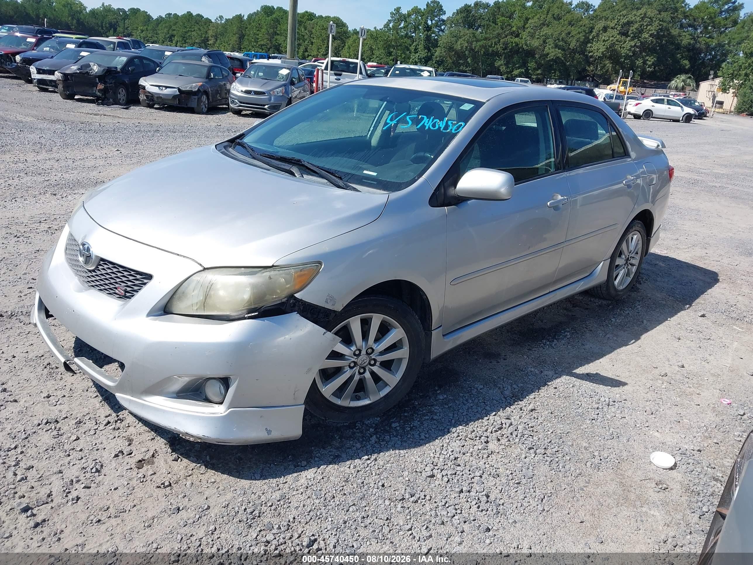 2009 Toyota Corolla S Серый vin: 2T1BU40E19C069881