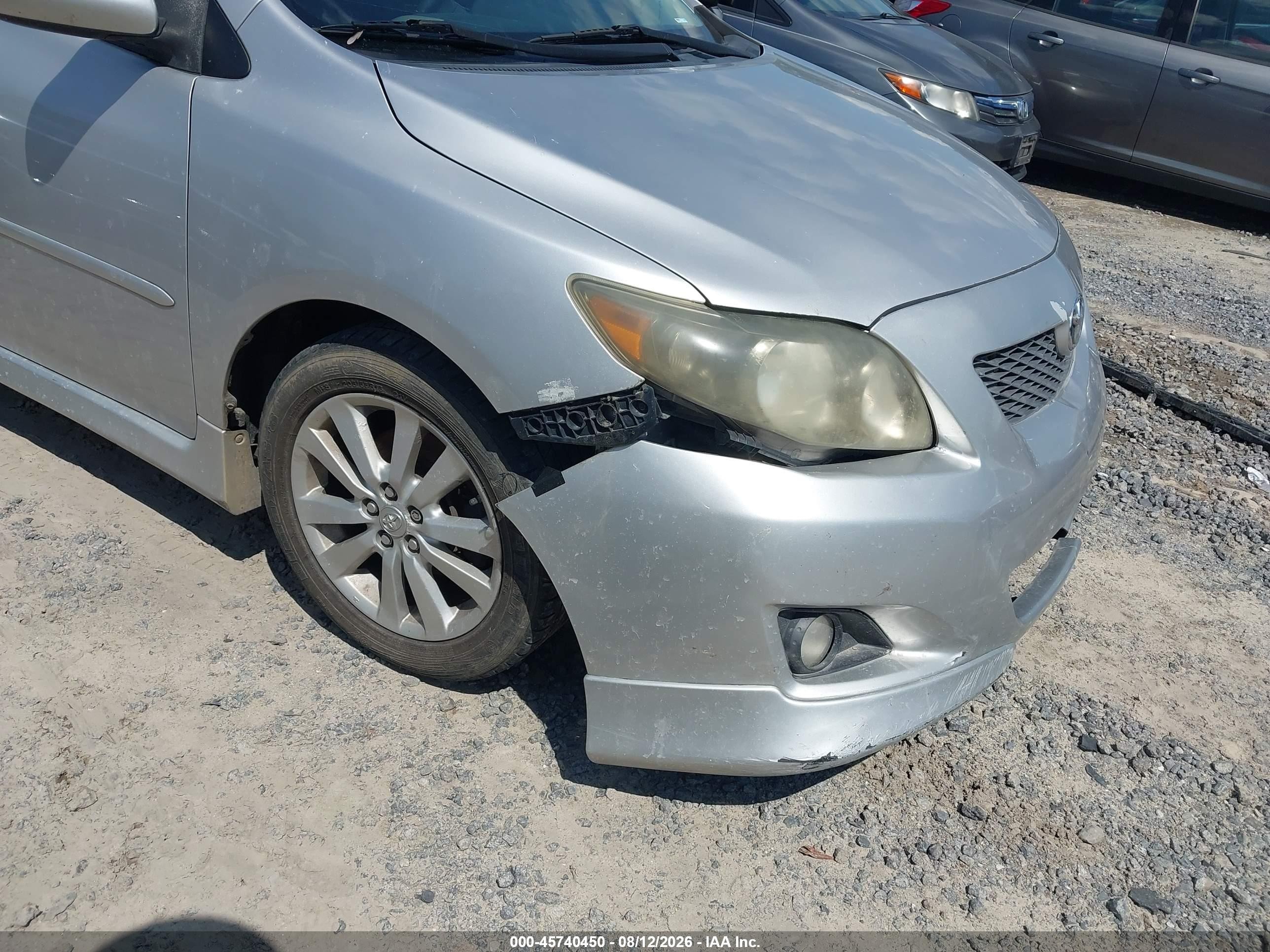2009 Toyota Corolla S Серый vin: 2T1BU40E19C069881