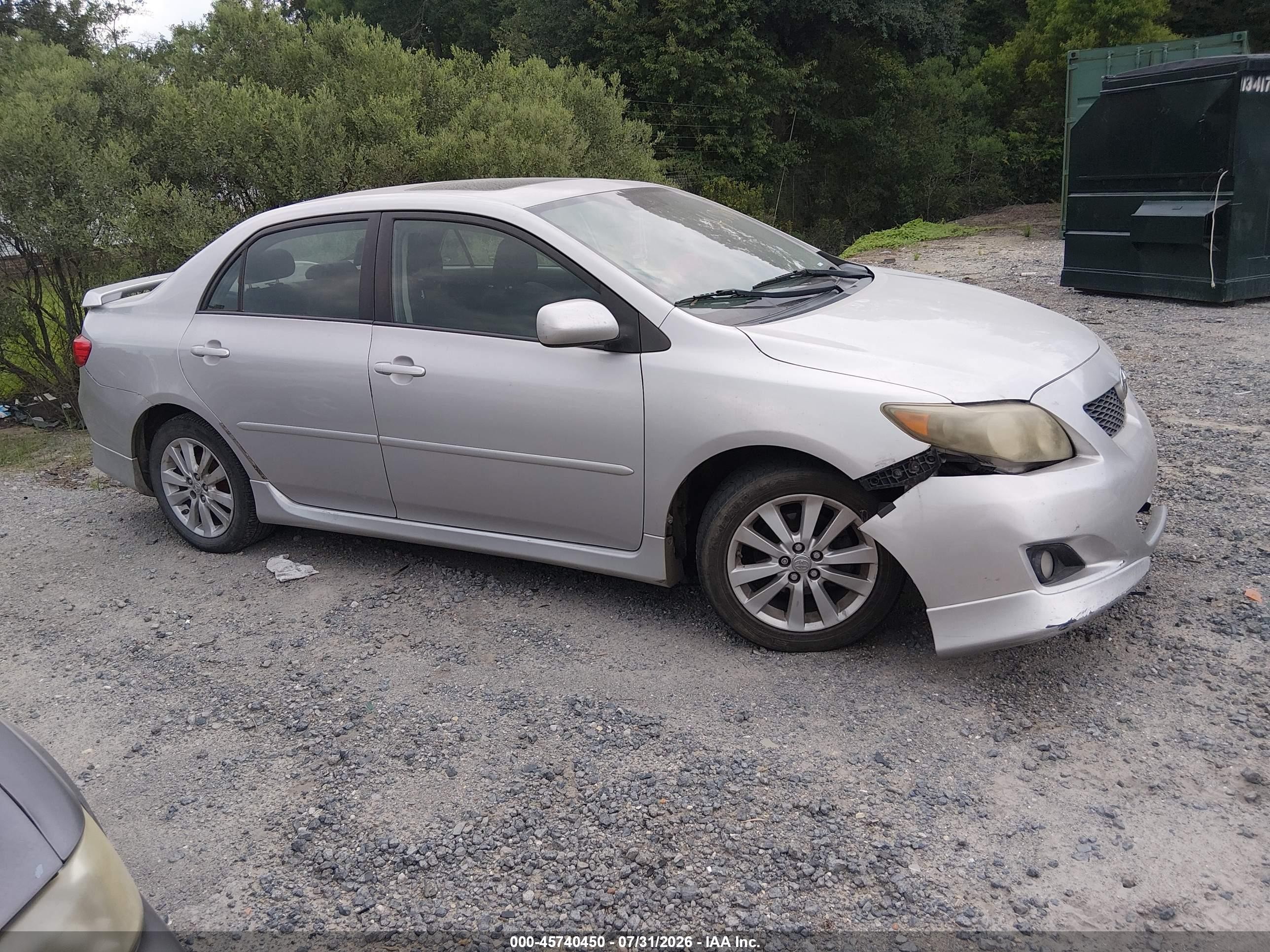 2009 Toyota Corolla S Серый vin: 2T1BU40E19C069881