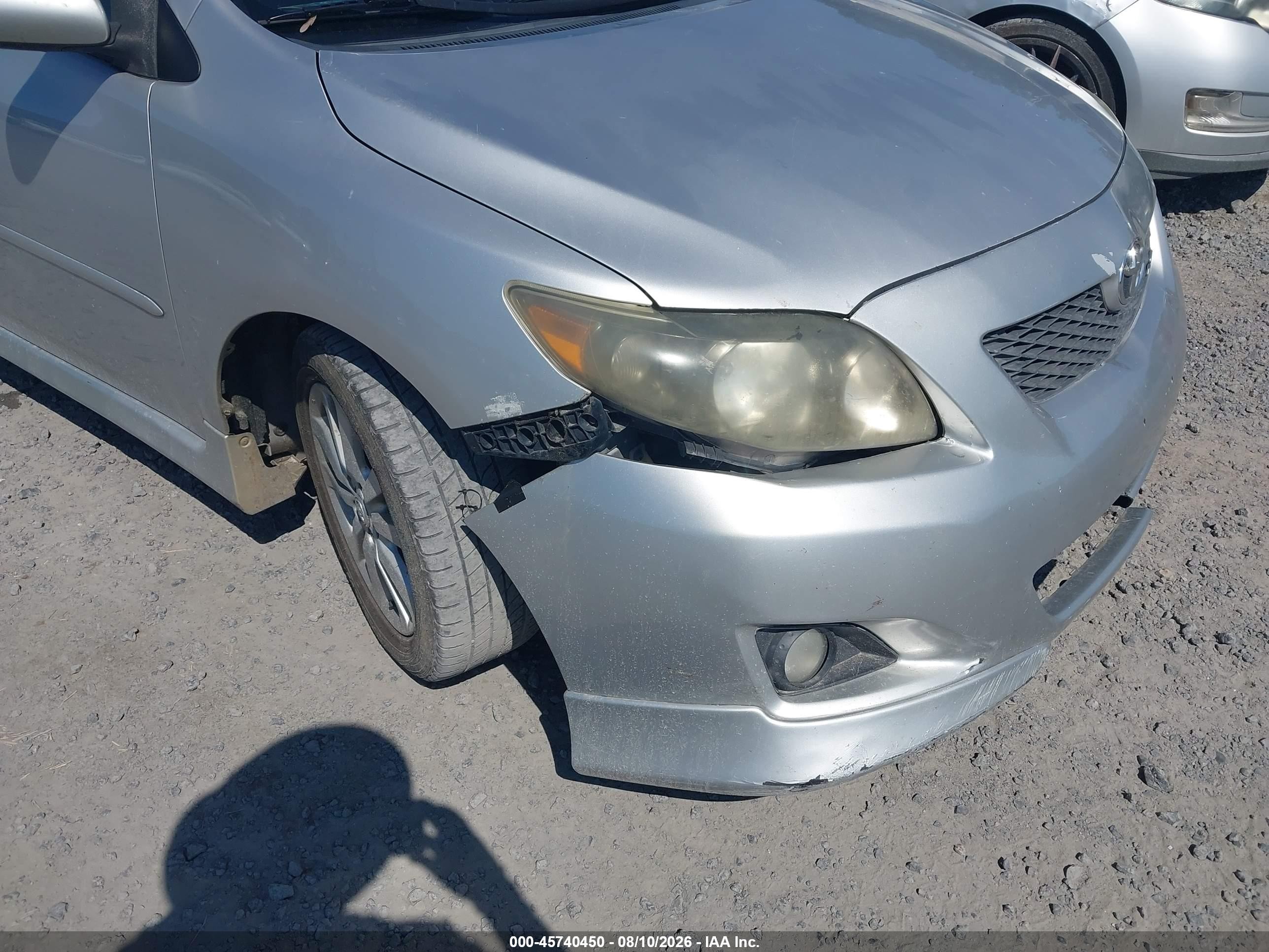 2009 Toyota Corolla S Серый vin: 2T1BU40E19C069881