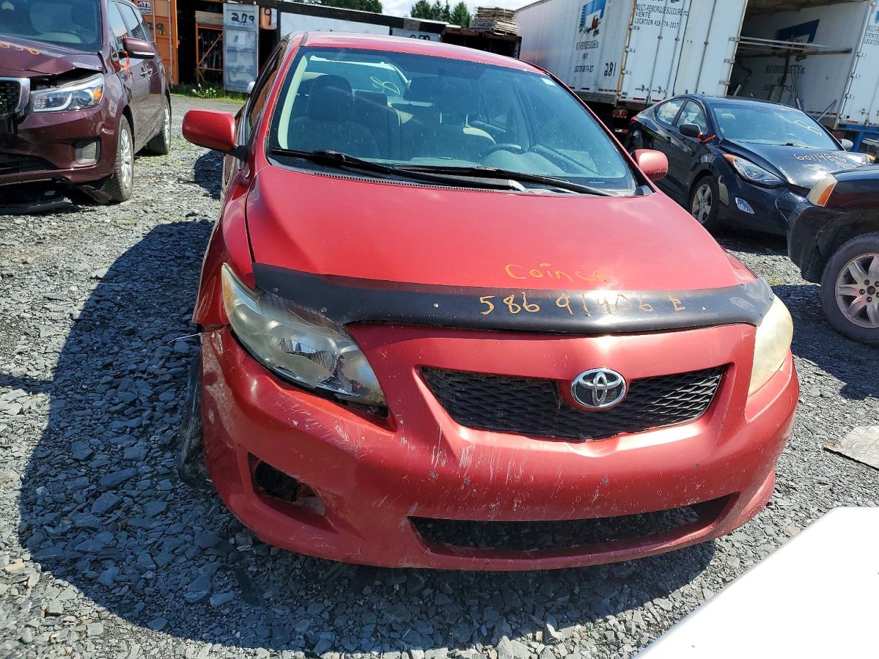 2009 Toyota Corolla Base Red vin: 2T1BU40E19C129500