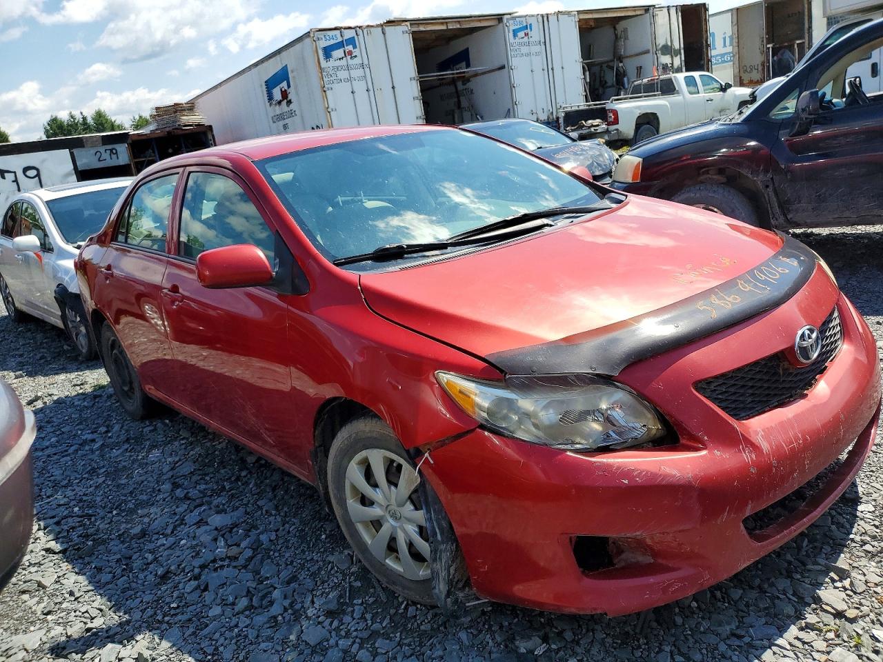 2009 Toyota Corolla Base Red vin: 2T1BU40E19C129500