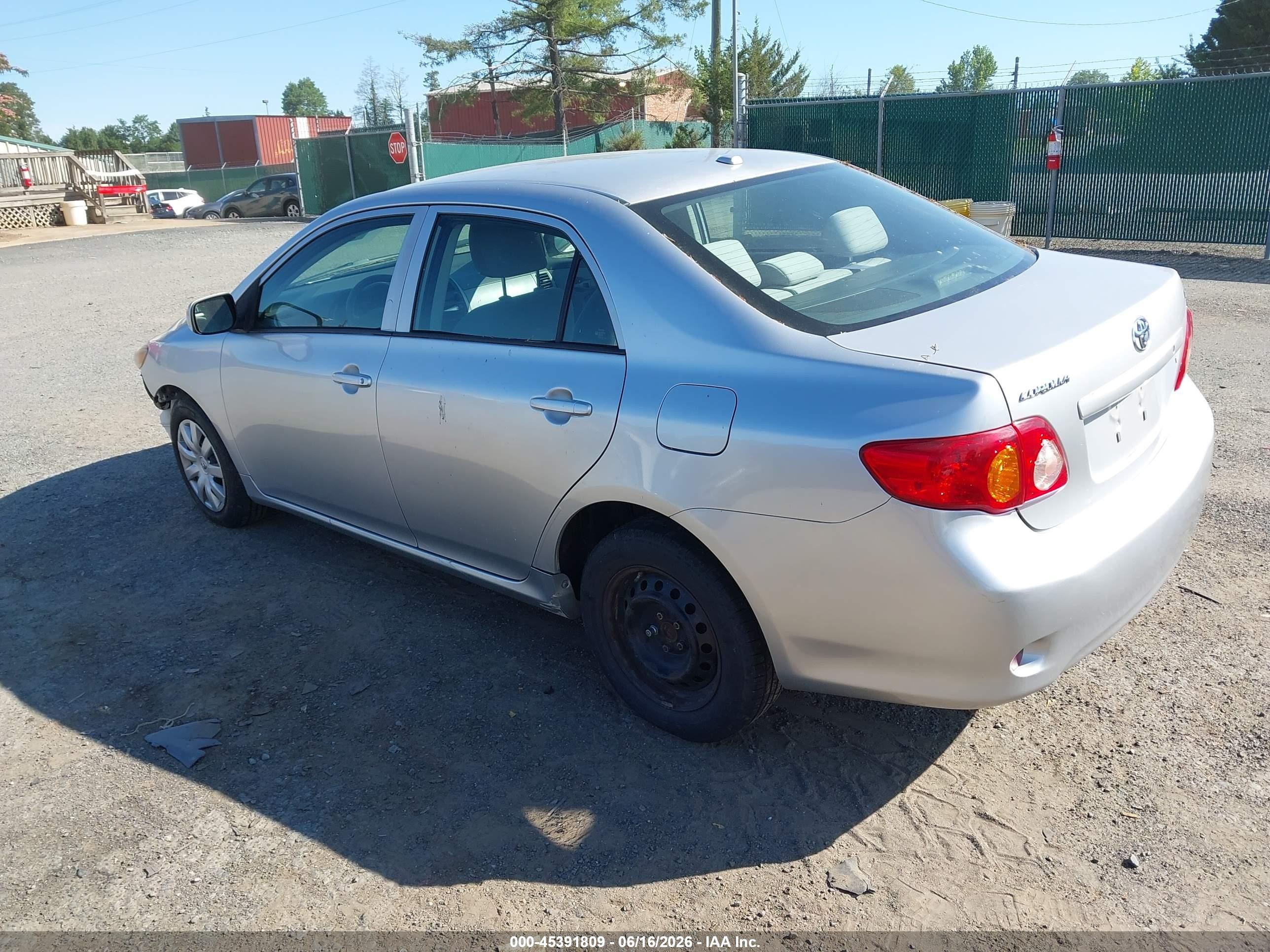 2009 Toyota Corolla Le Silver vin: 2T1BU40E19C148225