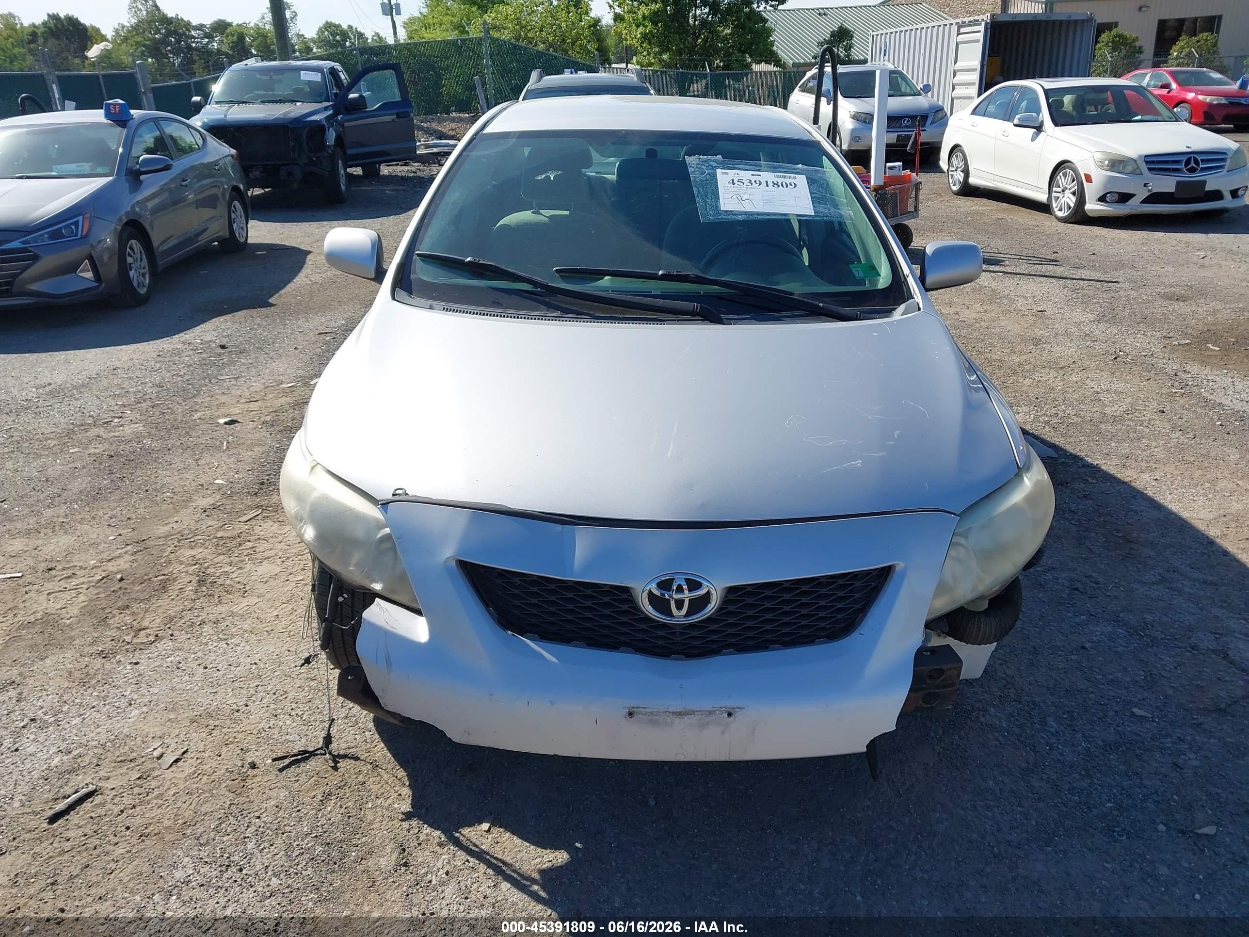 2009 Toyota Corolla Le Silver vin: 2T1BU40E19C148225