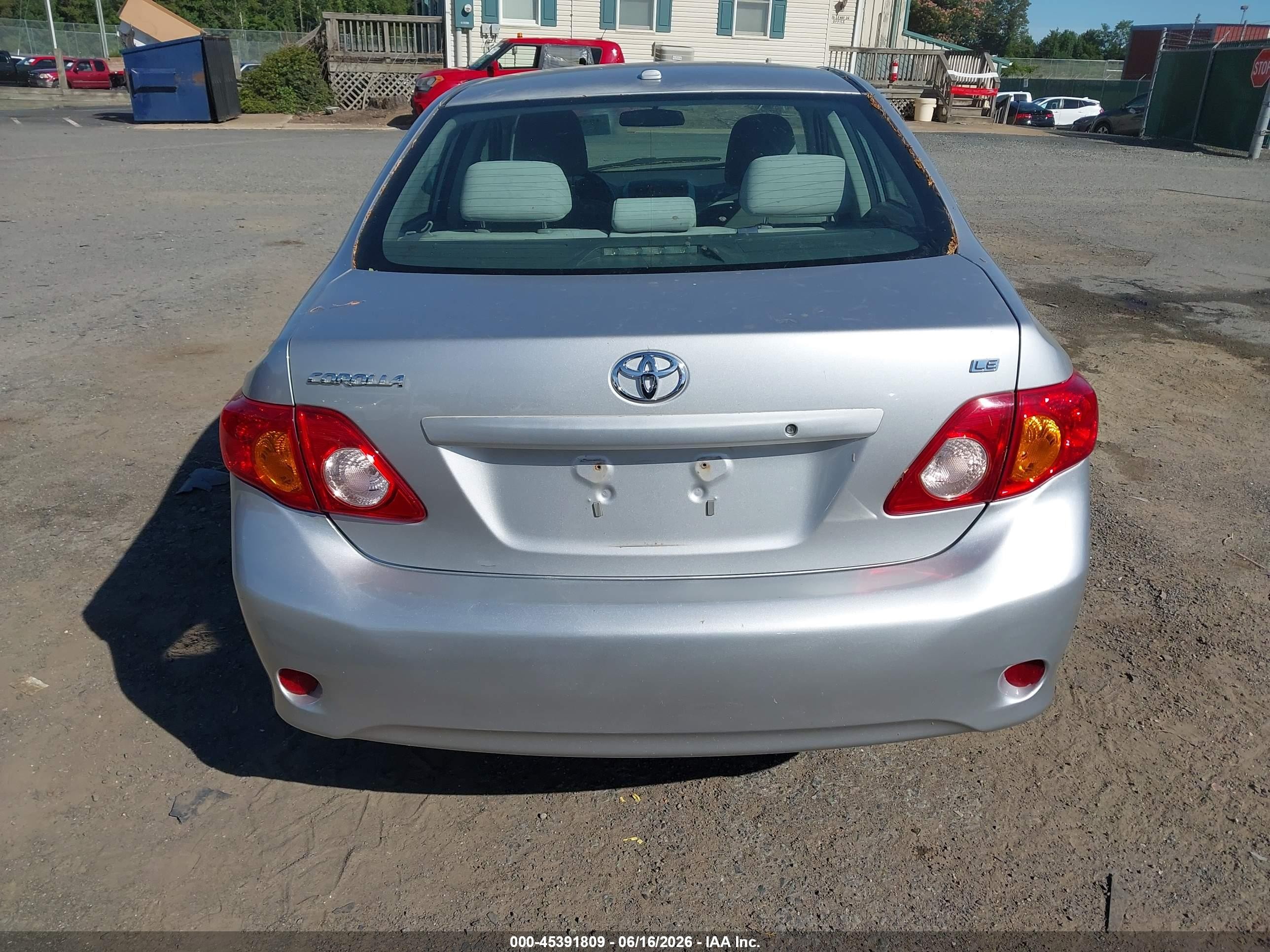2009 Toyota Corolla Le Silver vin: 2T1BU40E19C148225