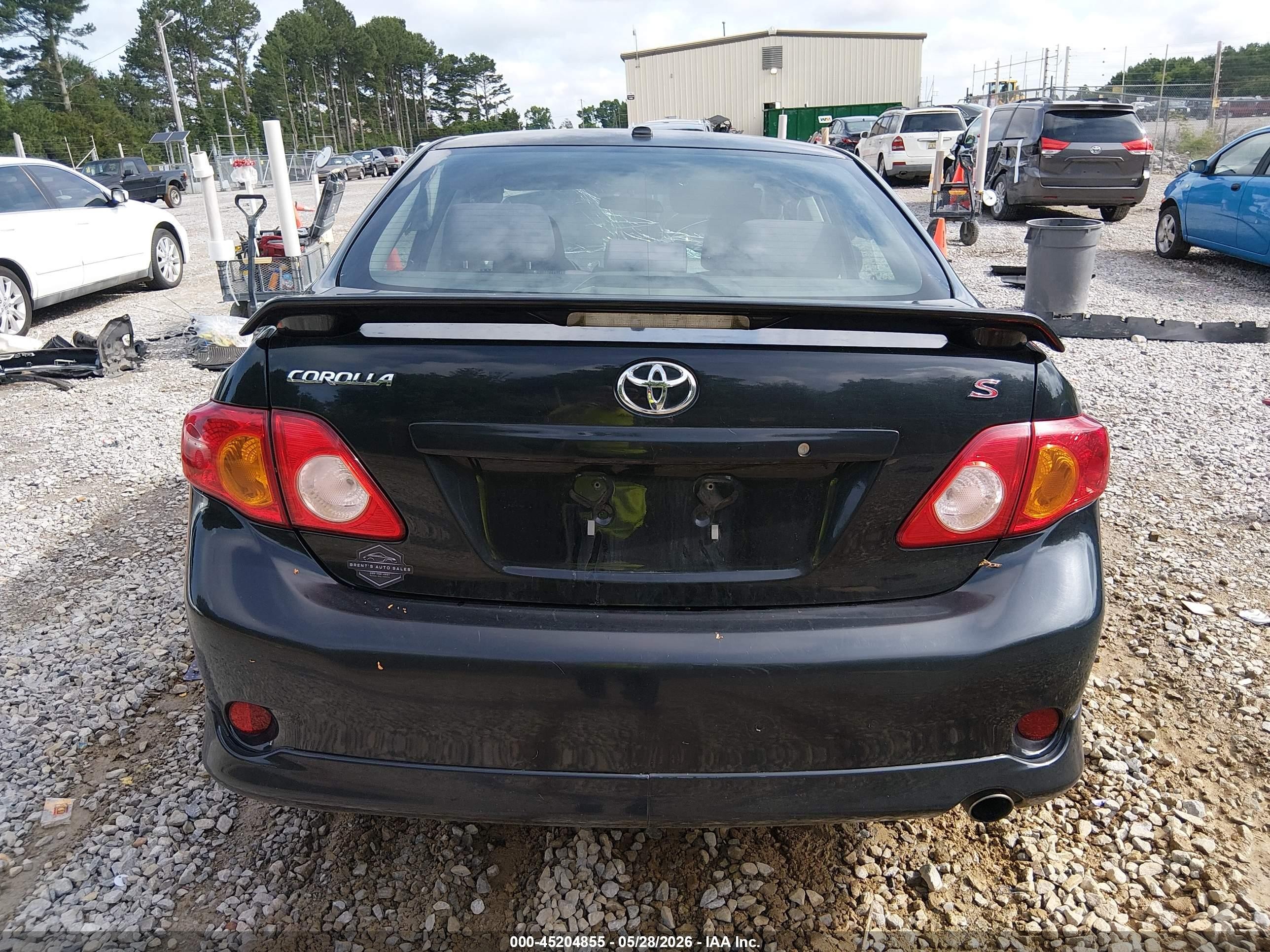 2009 Toyota Corolla S Black vin: 2T1BU40E19C159046
