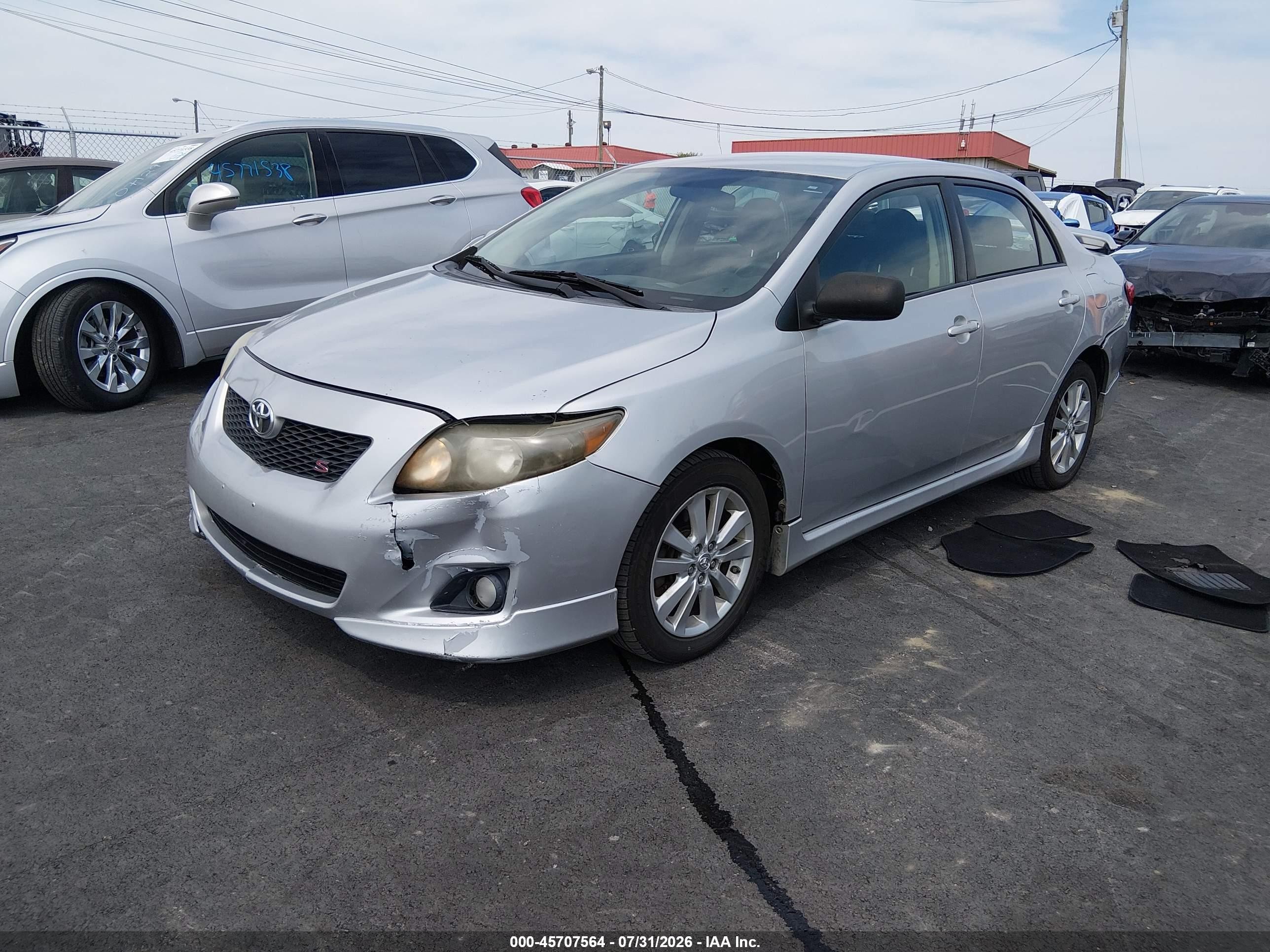 2009 Toyota Corolla S Silver vin: 2T1BU40E19C160083
