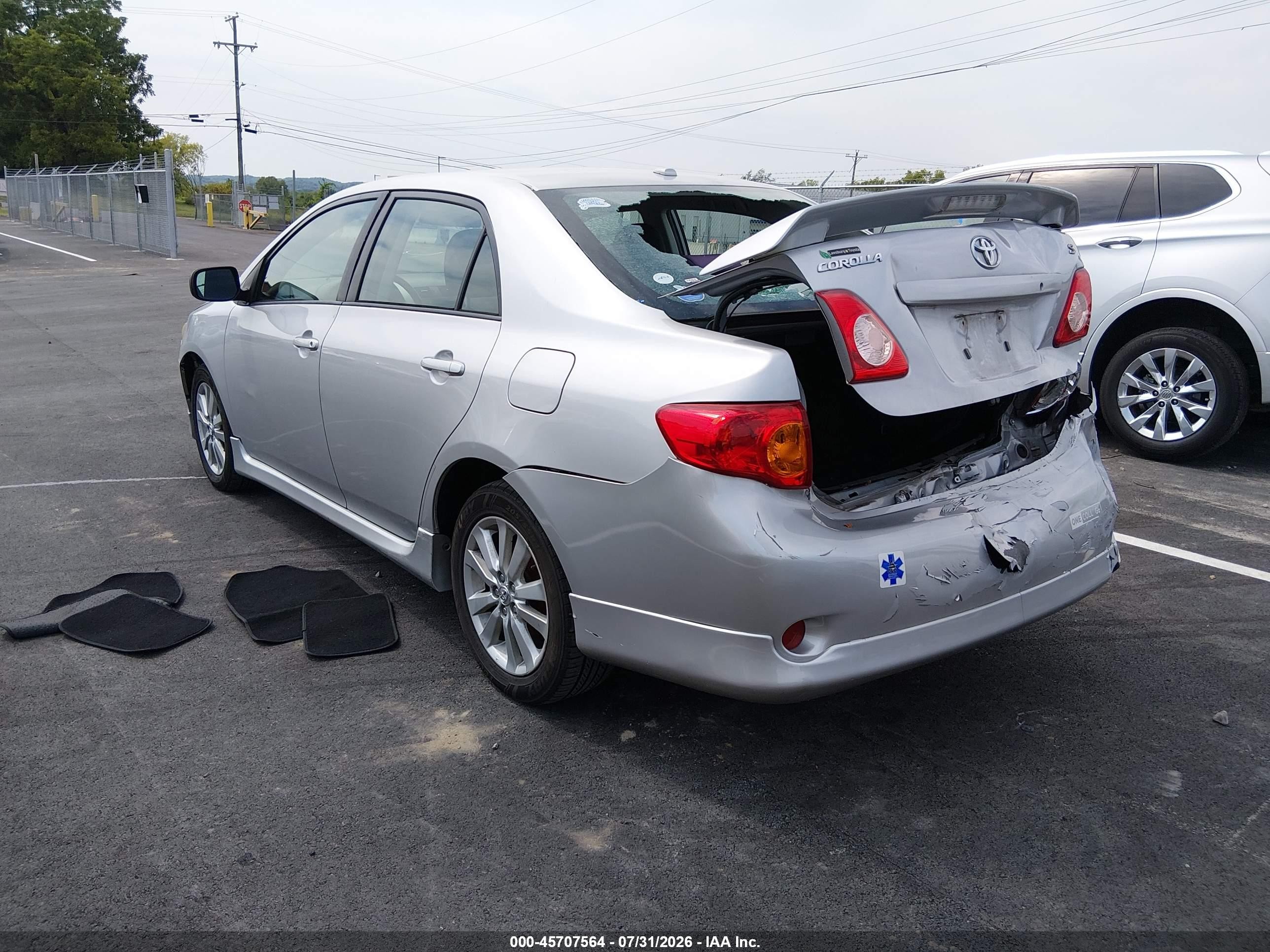 2009 Toyota Corolla S Silver vin: 2T1BU40E19C160083