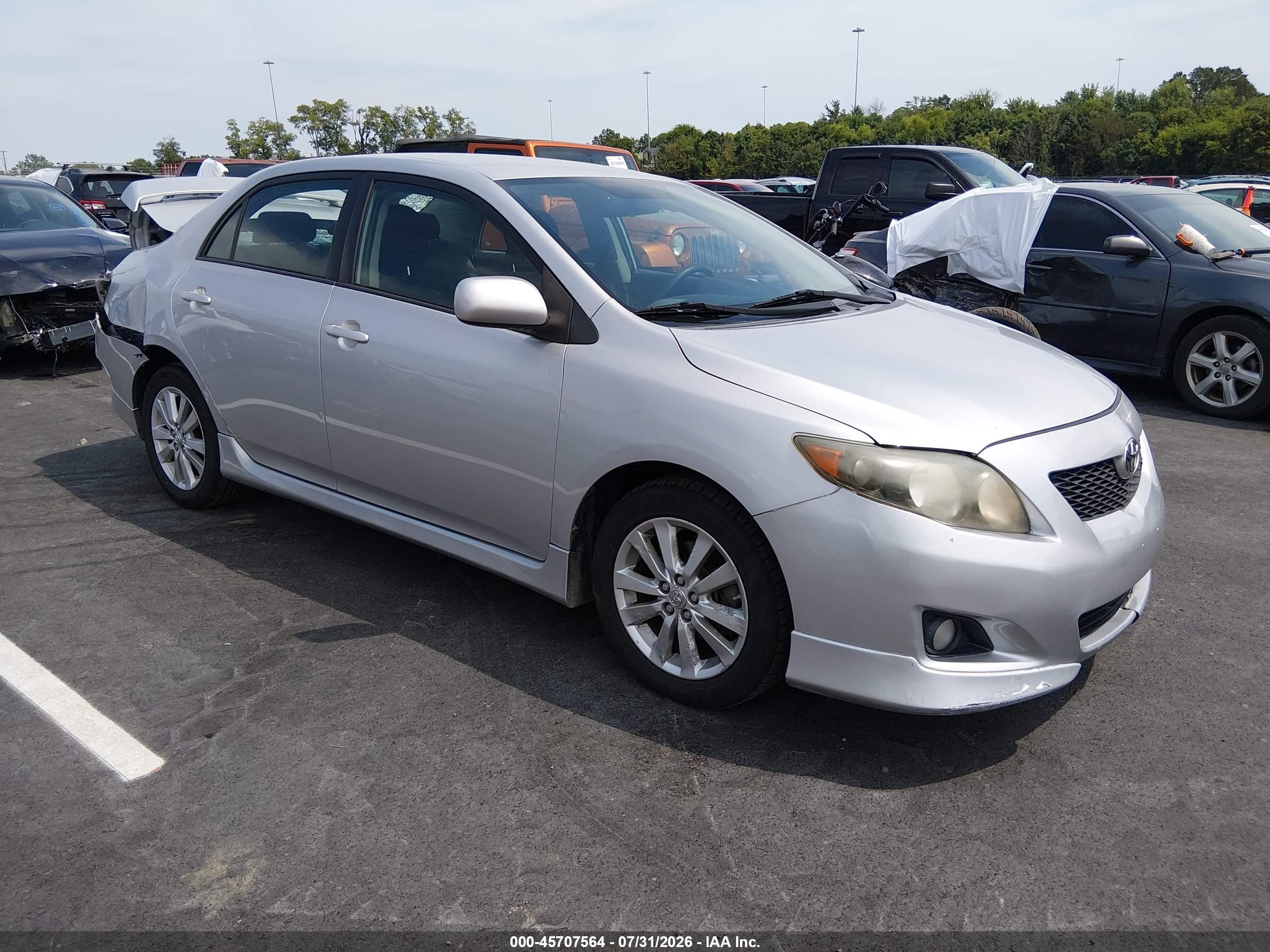 2009 Toyota Corolla S Silver vin: 2T1BU40E19C160083