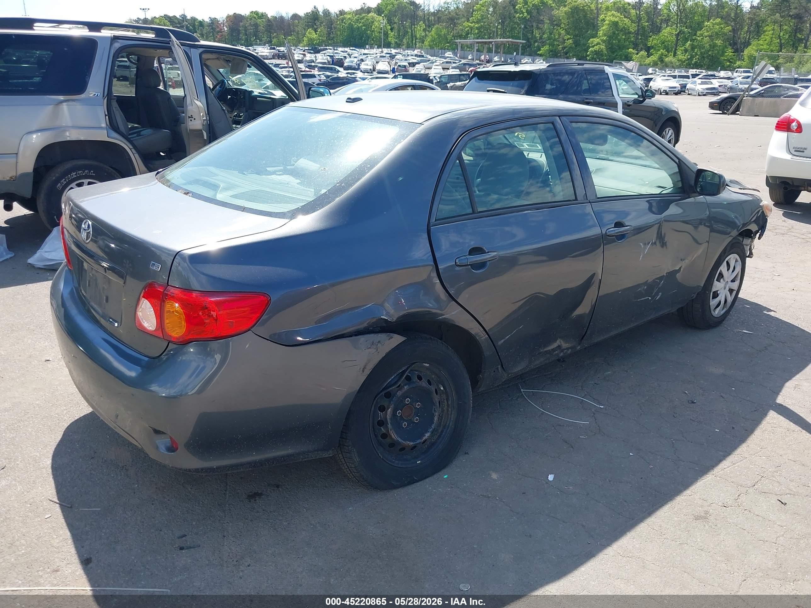 2009 Toyota Corolla Le Gray vin: 2T1BU40E19C183914