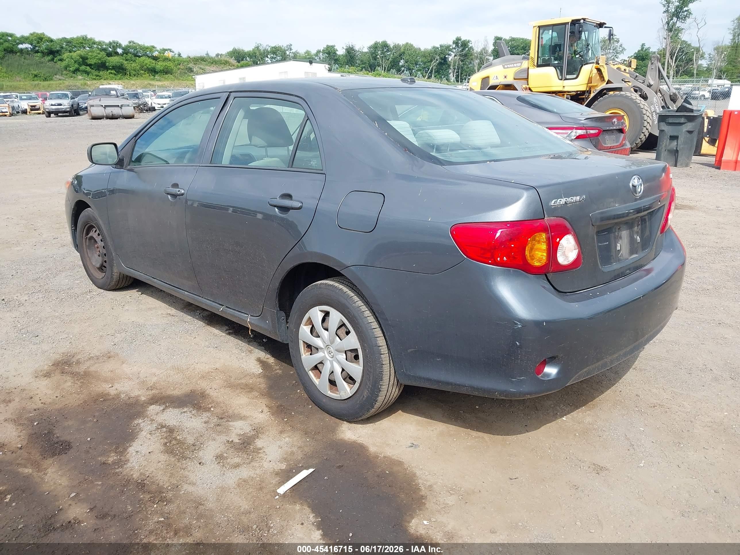 2009 Toyota Corolla Le Gray vin: 2T1BU40E19C185145