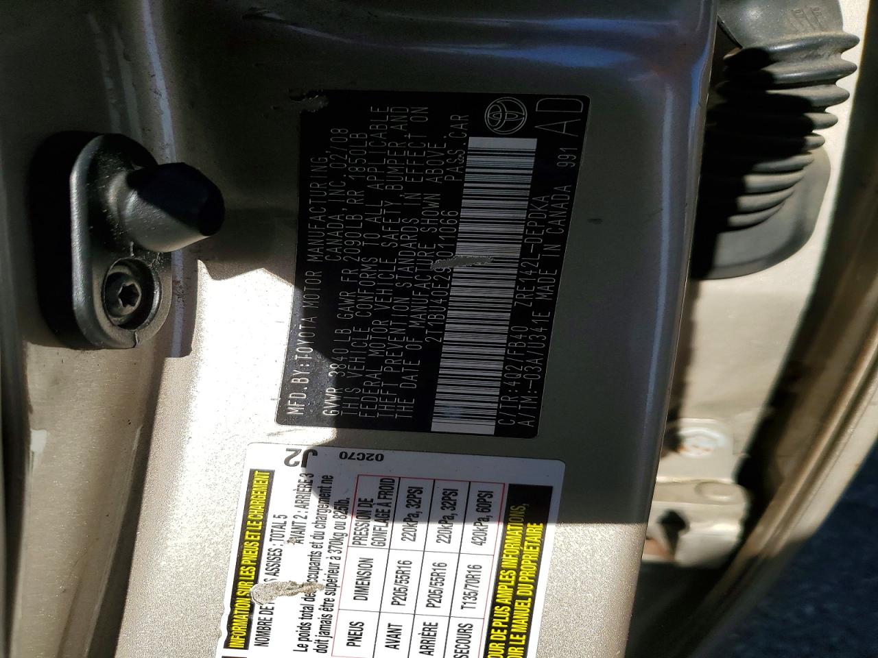 2009 Toyota Corolla Le Gold vin: 2T1BU40E29C011066