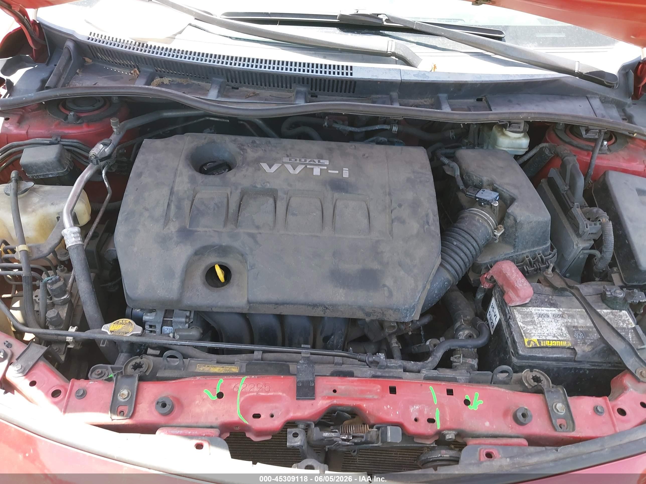 2009 Toyota Corolla S Red vin: 2T1BU40E29C031009