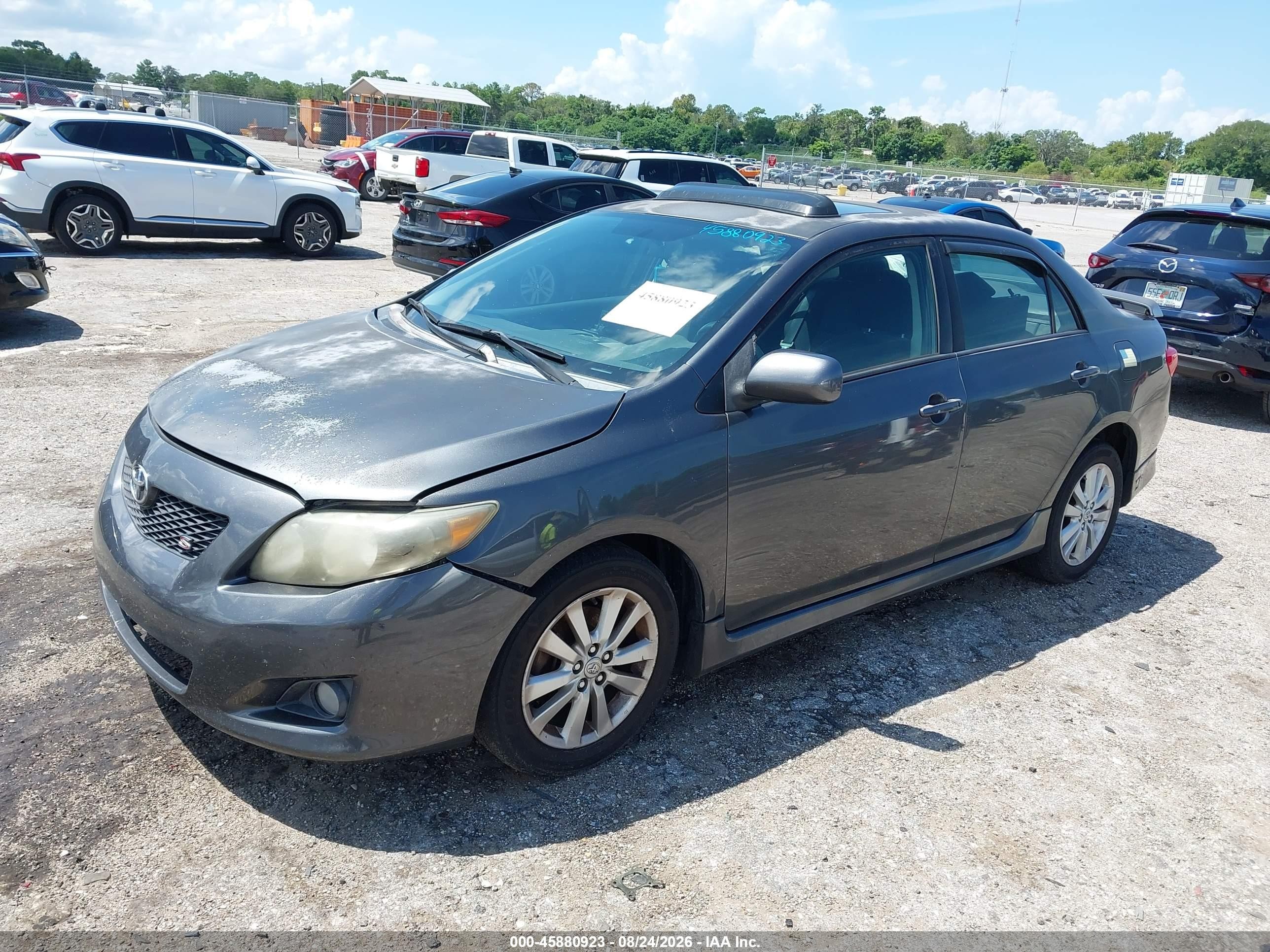 2009 Toyota Corolla S Gray vin: 2T1BU40E29C032404