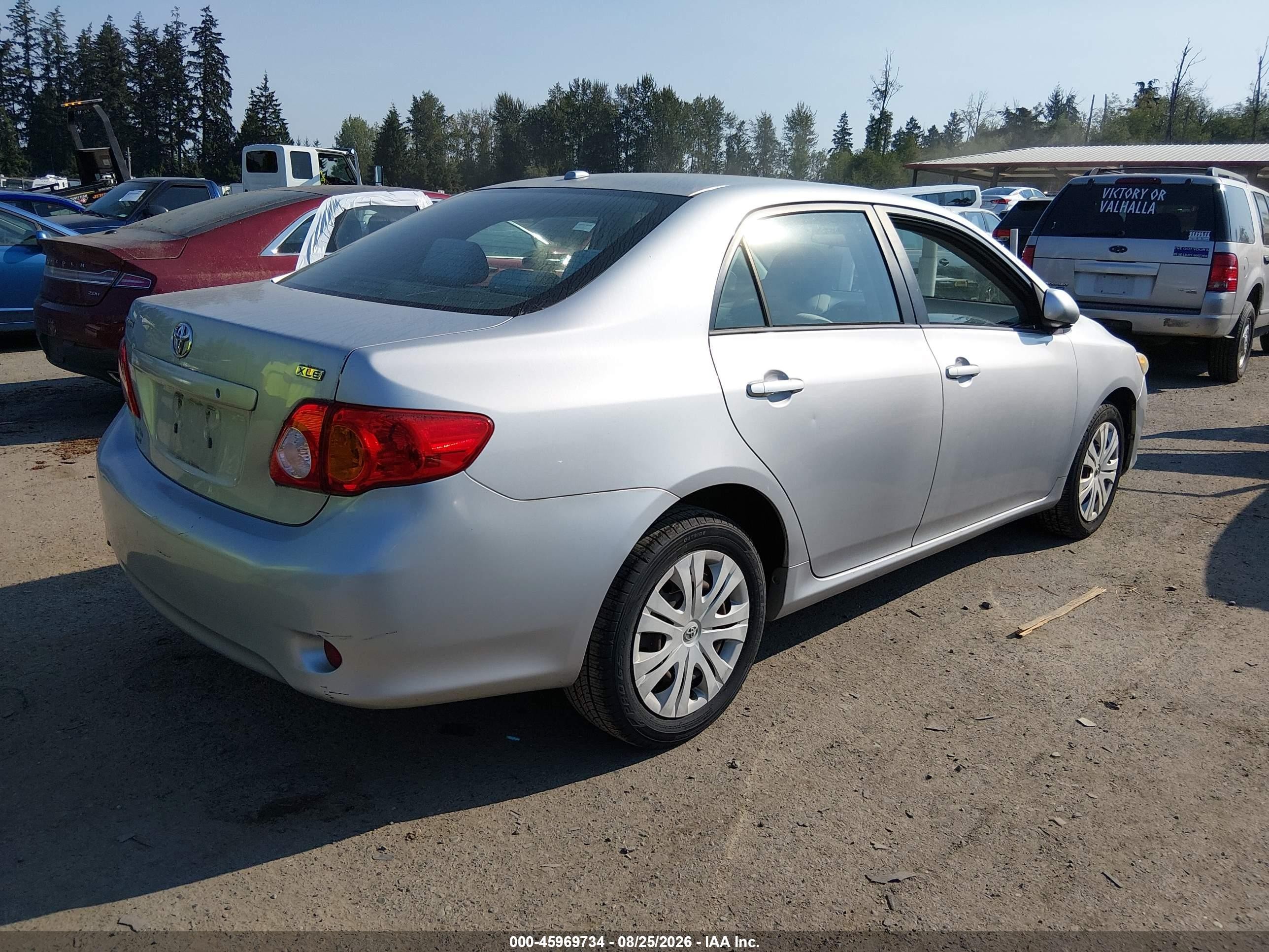 2009 Toyota Corolla Xle Серебряный vin: 2T1BU40E29C109224