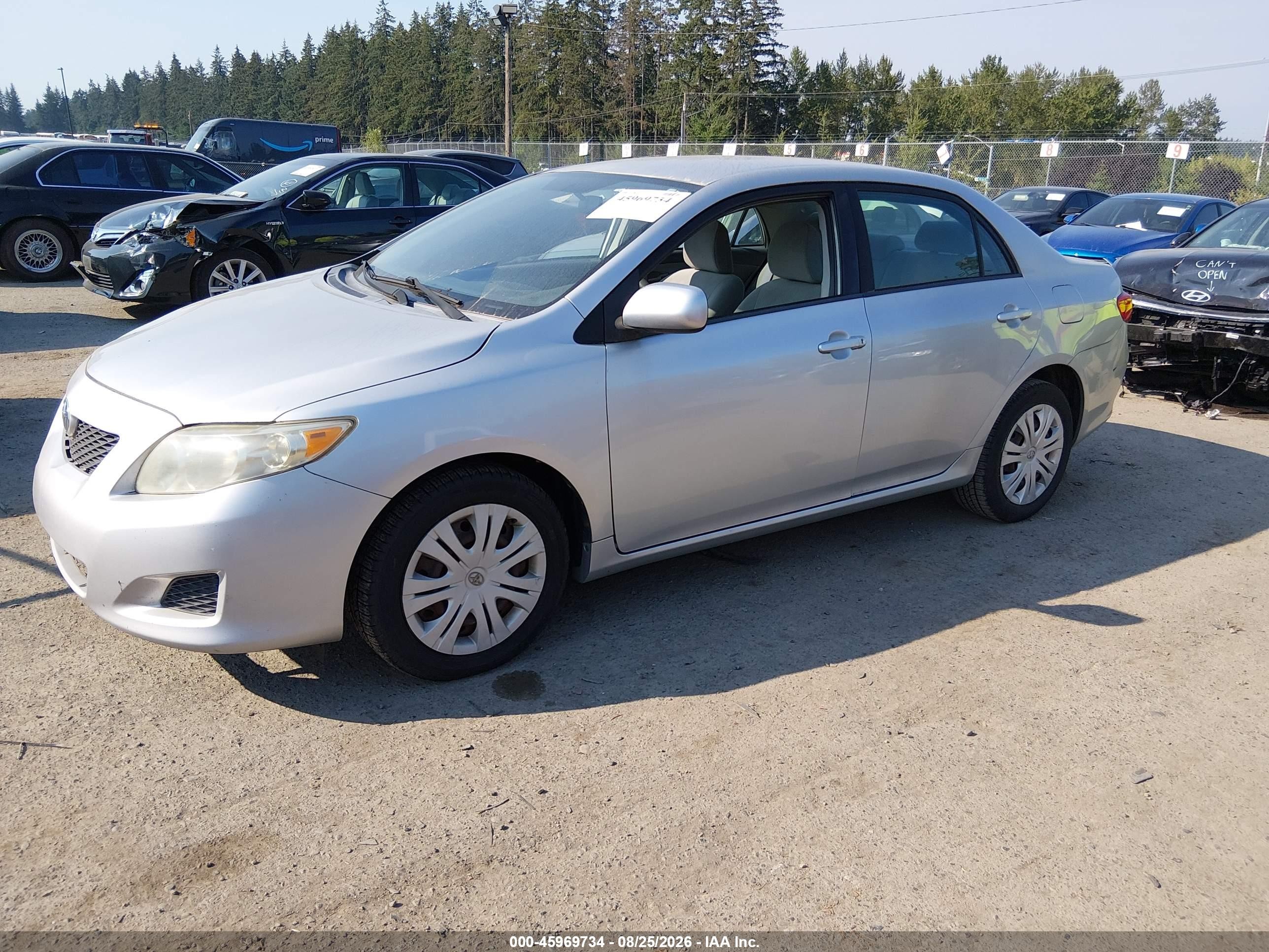 2009 Toyota Corolla Xle Серебряный vin: 2T1BU40E29C109224