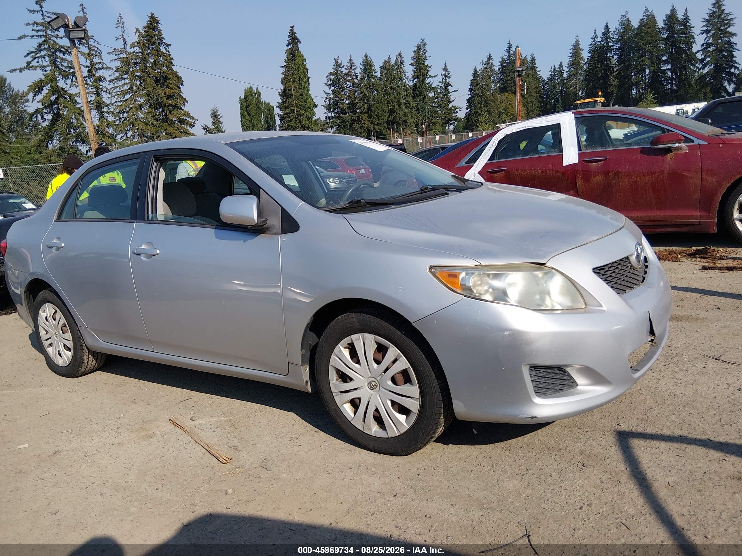 2009 Toyota Corolla Xle Silver vin: 2T1BU40E29C109224