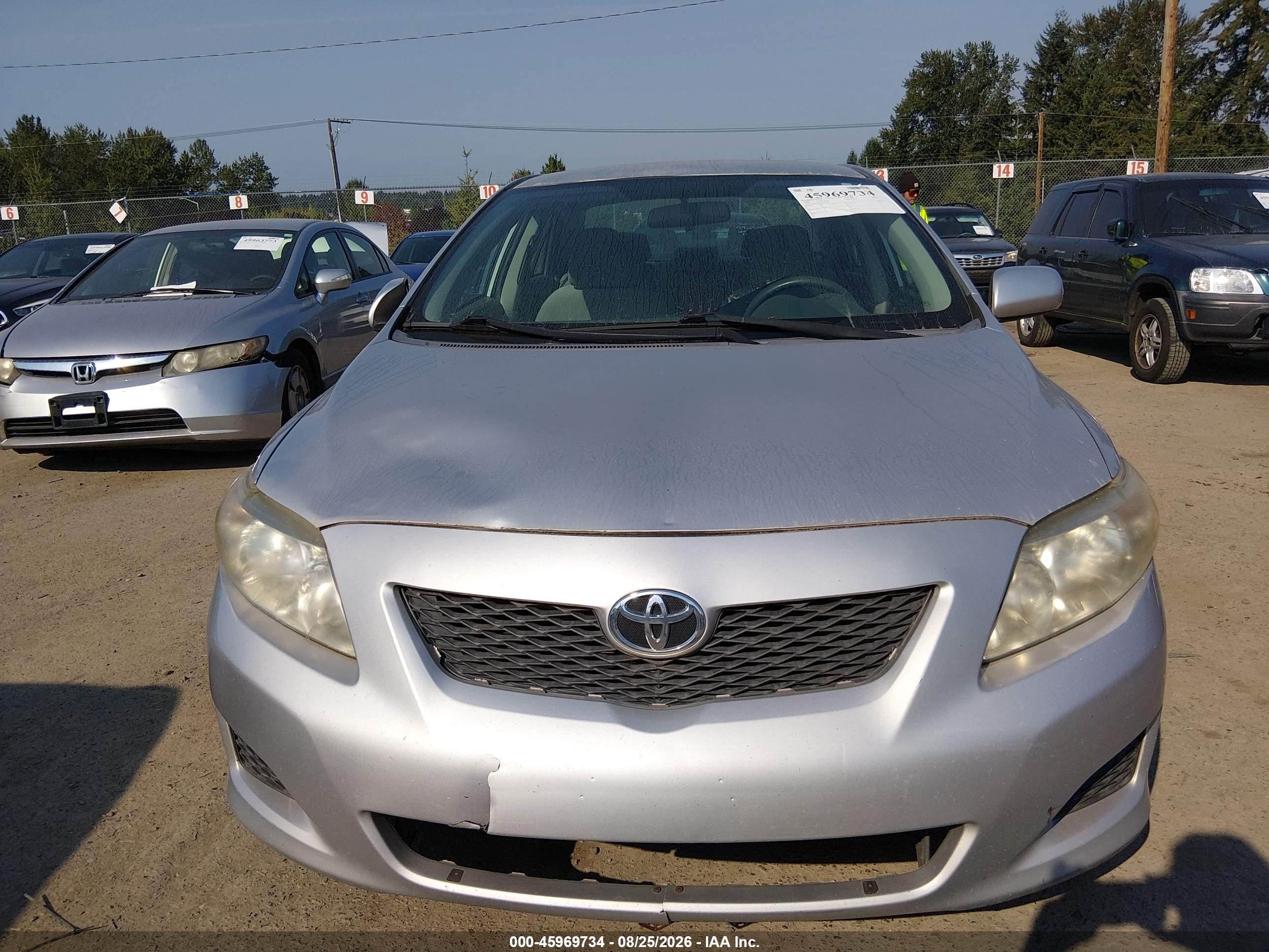 2009 Toyota Corolla Xle Серебряный vin: 2T1BU40E29C109224