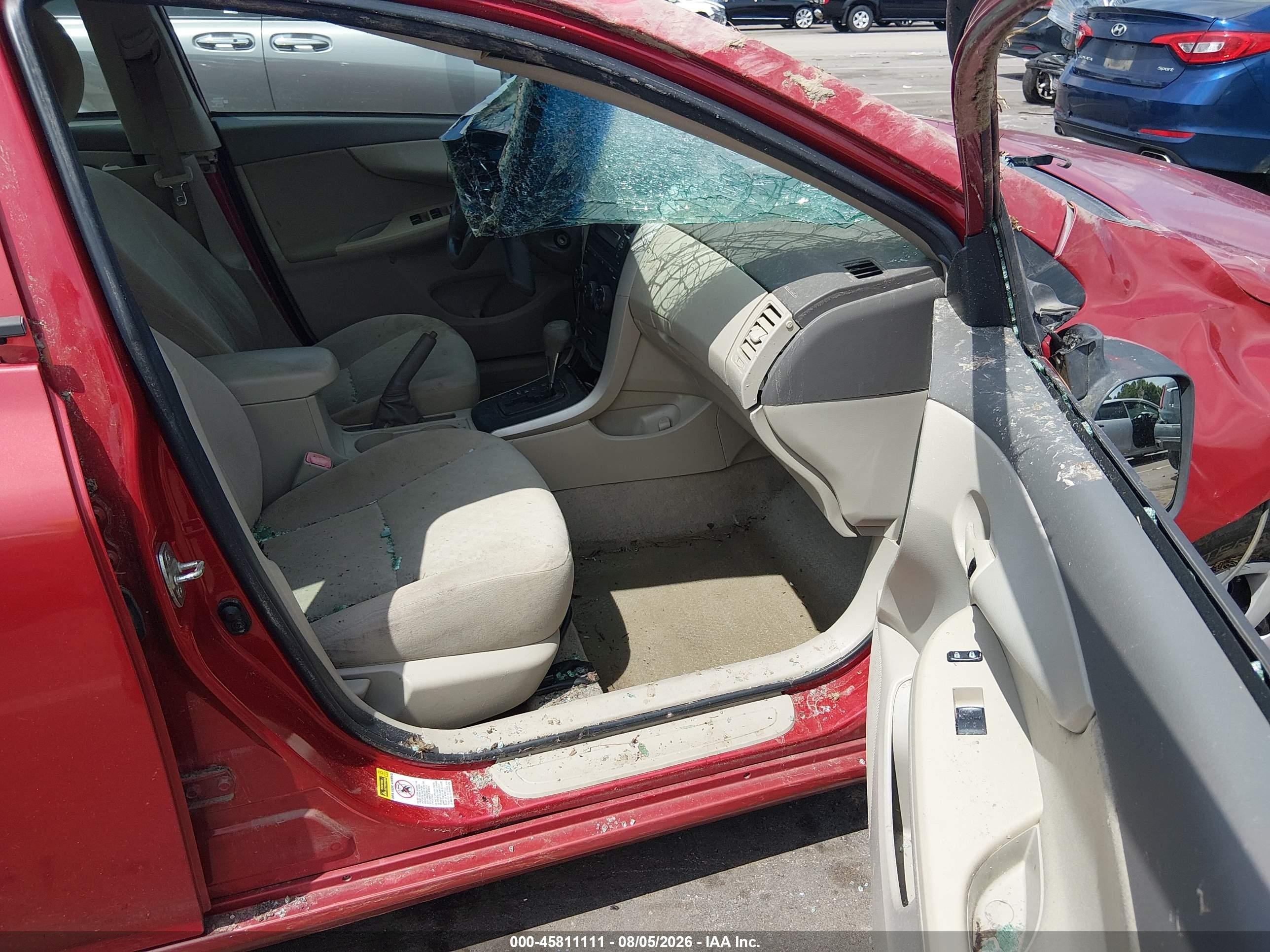2009 Toyota Corolla Le Красный vin: 2T1BU40E29C114097