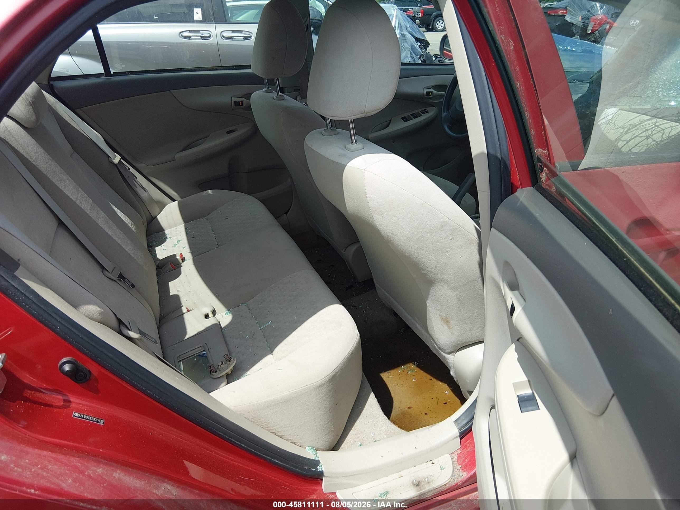 2009 Toyota Corolla Le Красный vin: 2T1BU40E29C114097