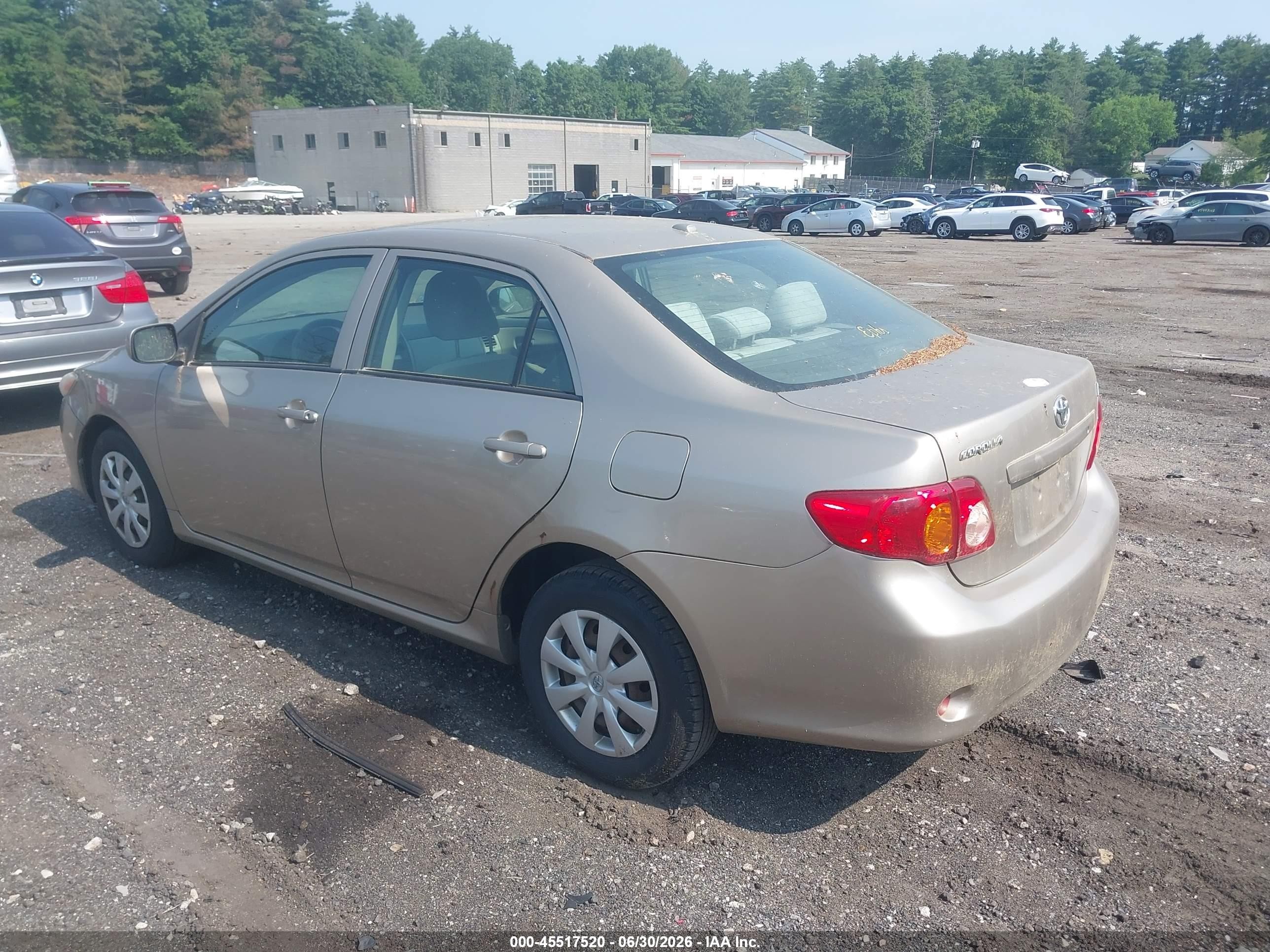 2009 Toyota Corolla Le Gold vin: 2T1BU40E29C131191