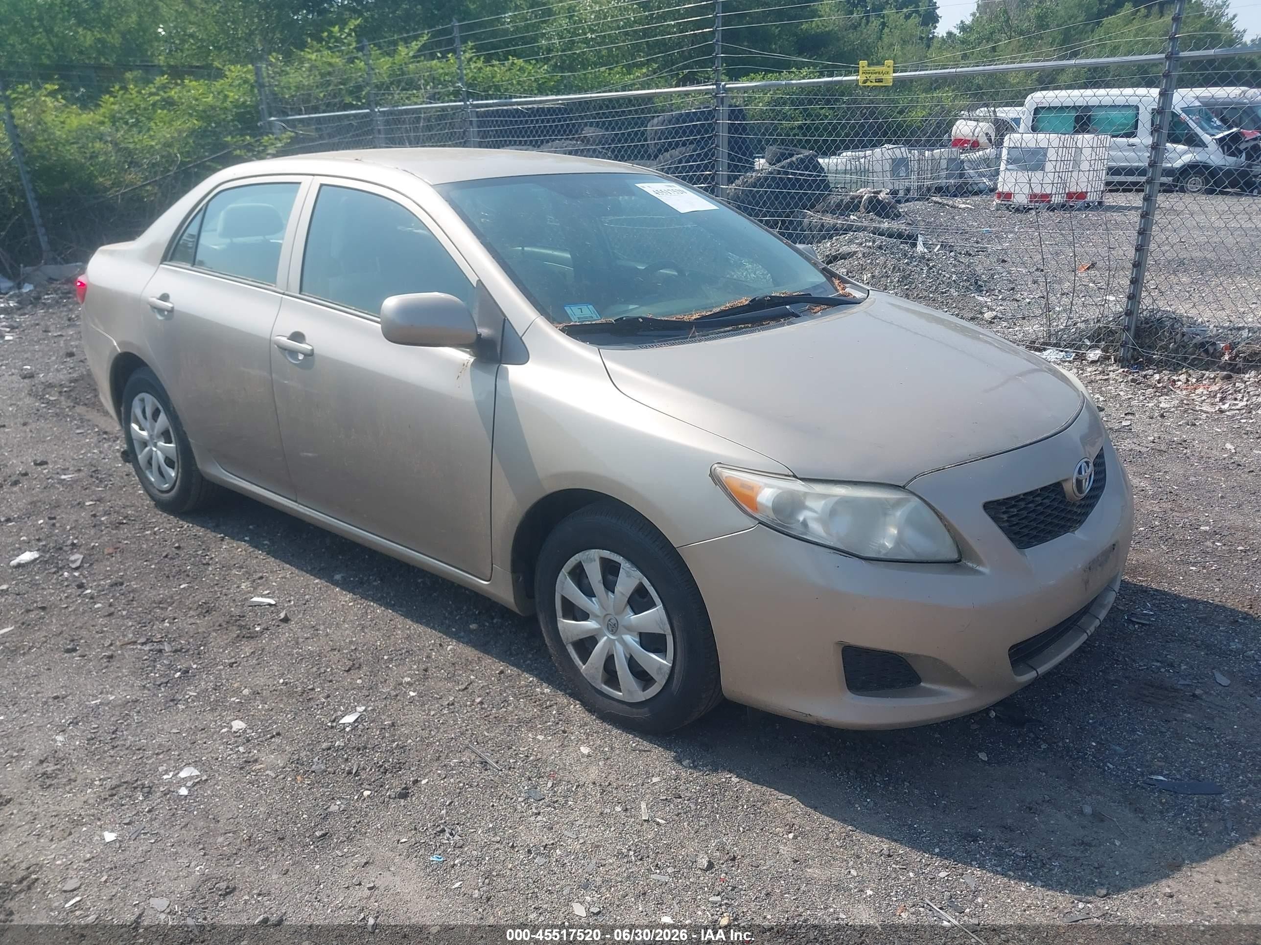 2009 Toyota Corolla Le Gold vin: 2T1BU40E29C131191