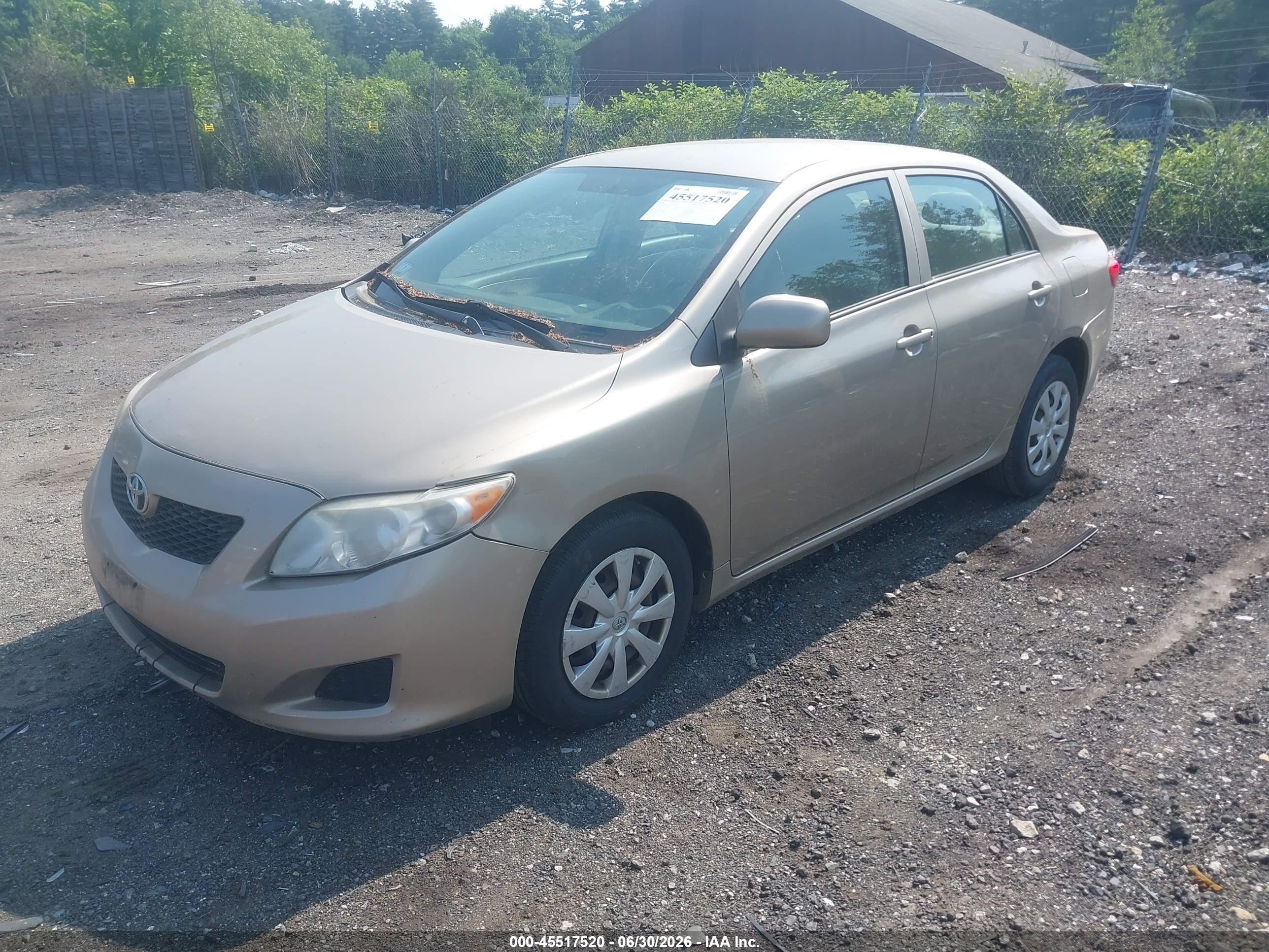 2009 Toyota Corolla Le Gold vin: 2T1BU40E29C131191