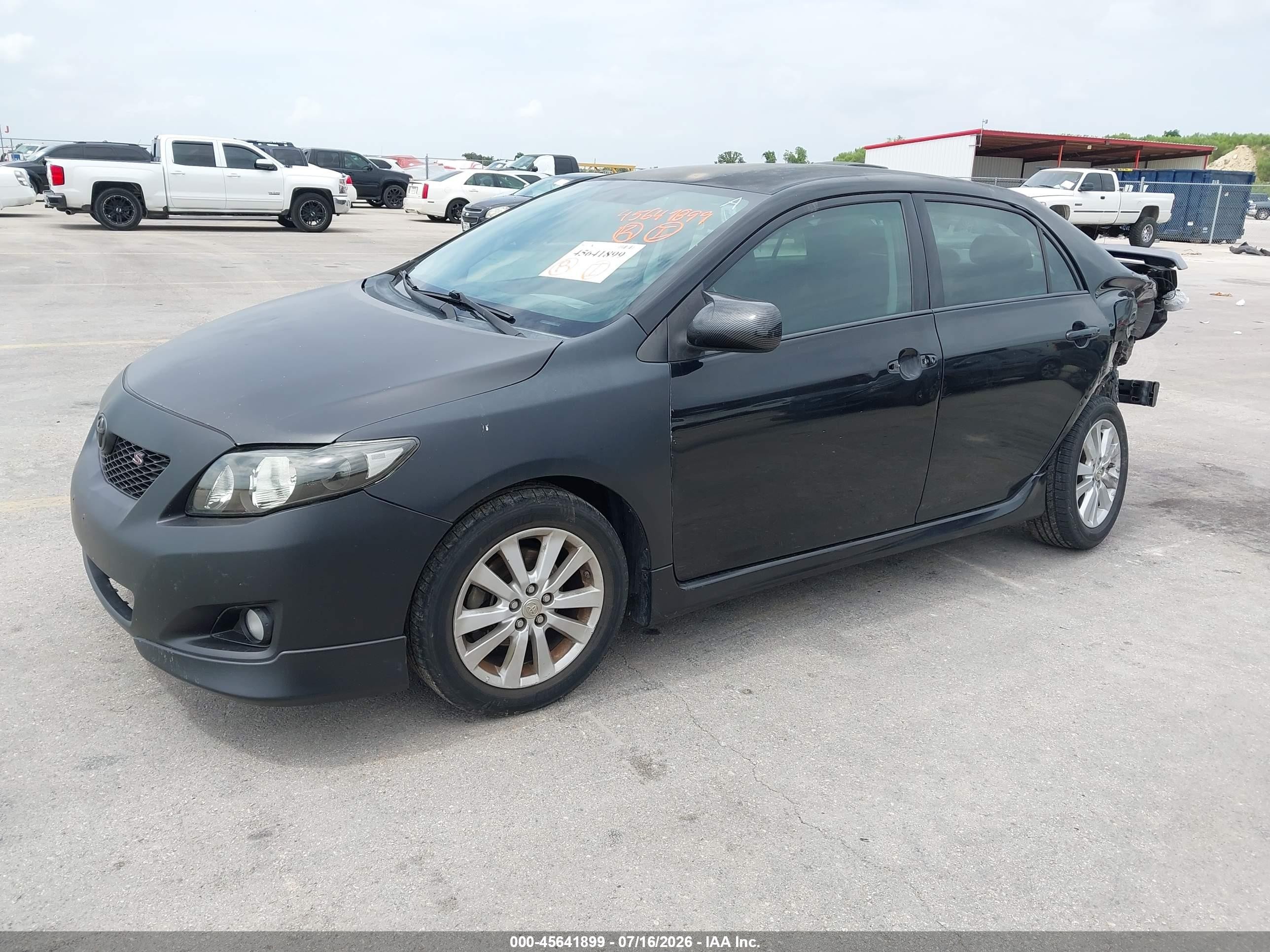 2009 Toyota Corolla S Black vin: 2T1BU40E29C145639