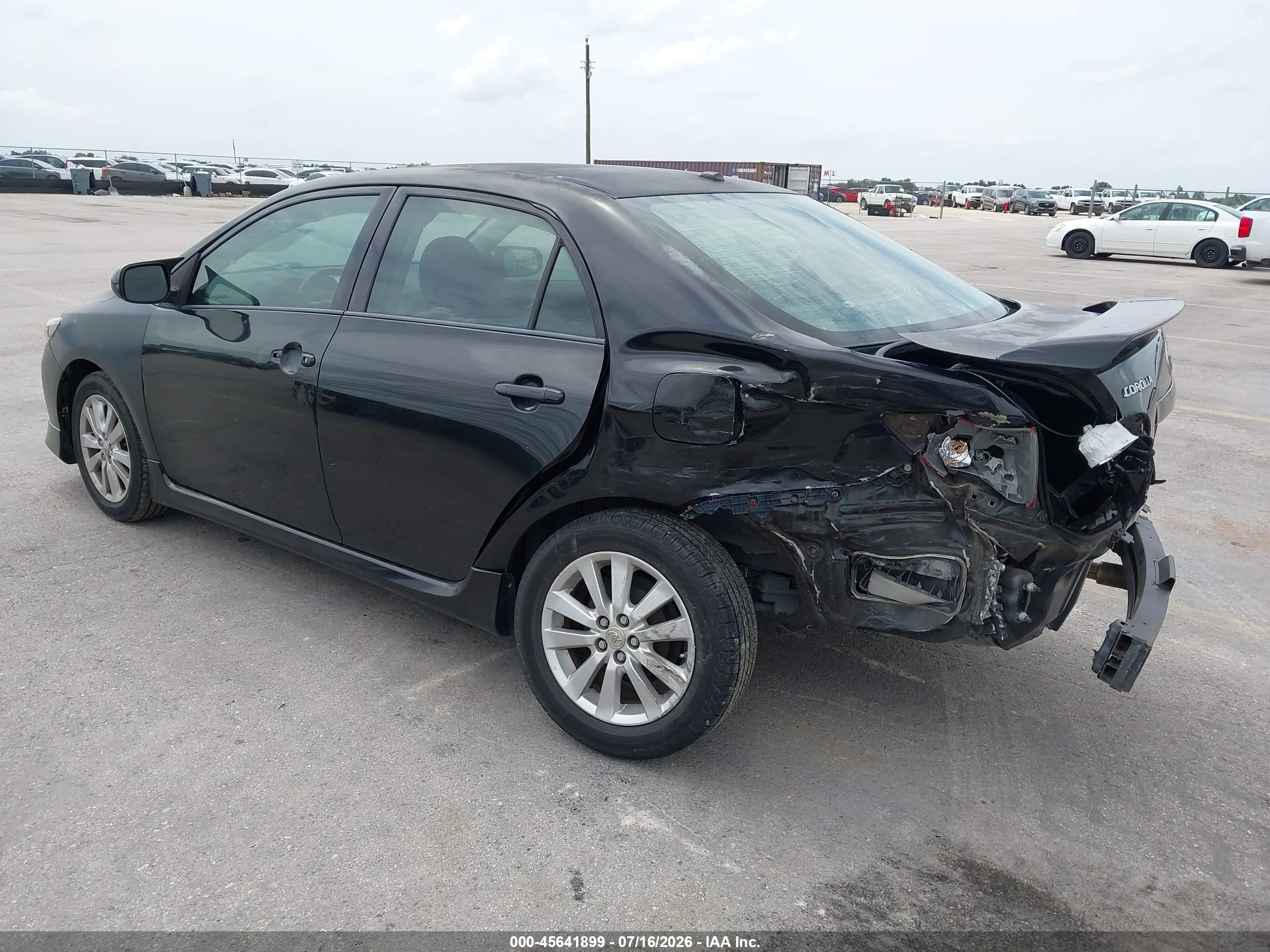 2009 Toyota Corolla S Black vin: 2T1BU40E29C145639