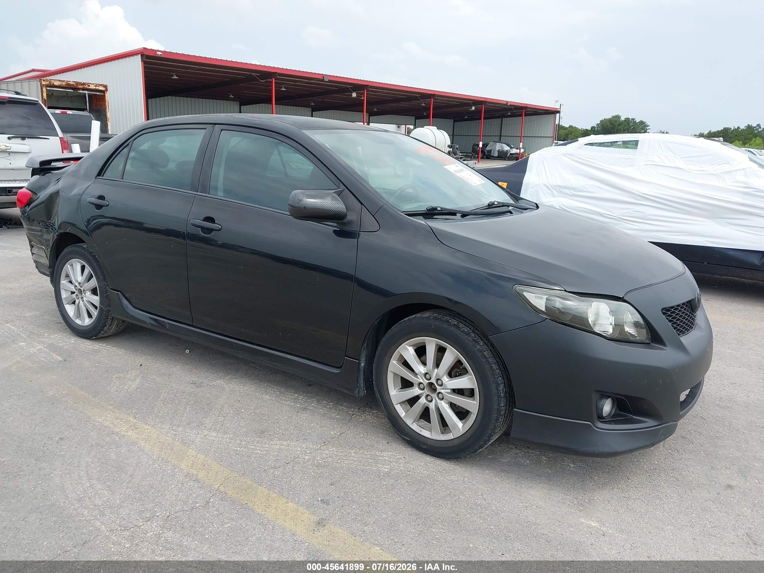 2009 Toyota Corolla S Black vin: 2T1BU40E29C145639