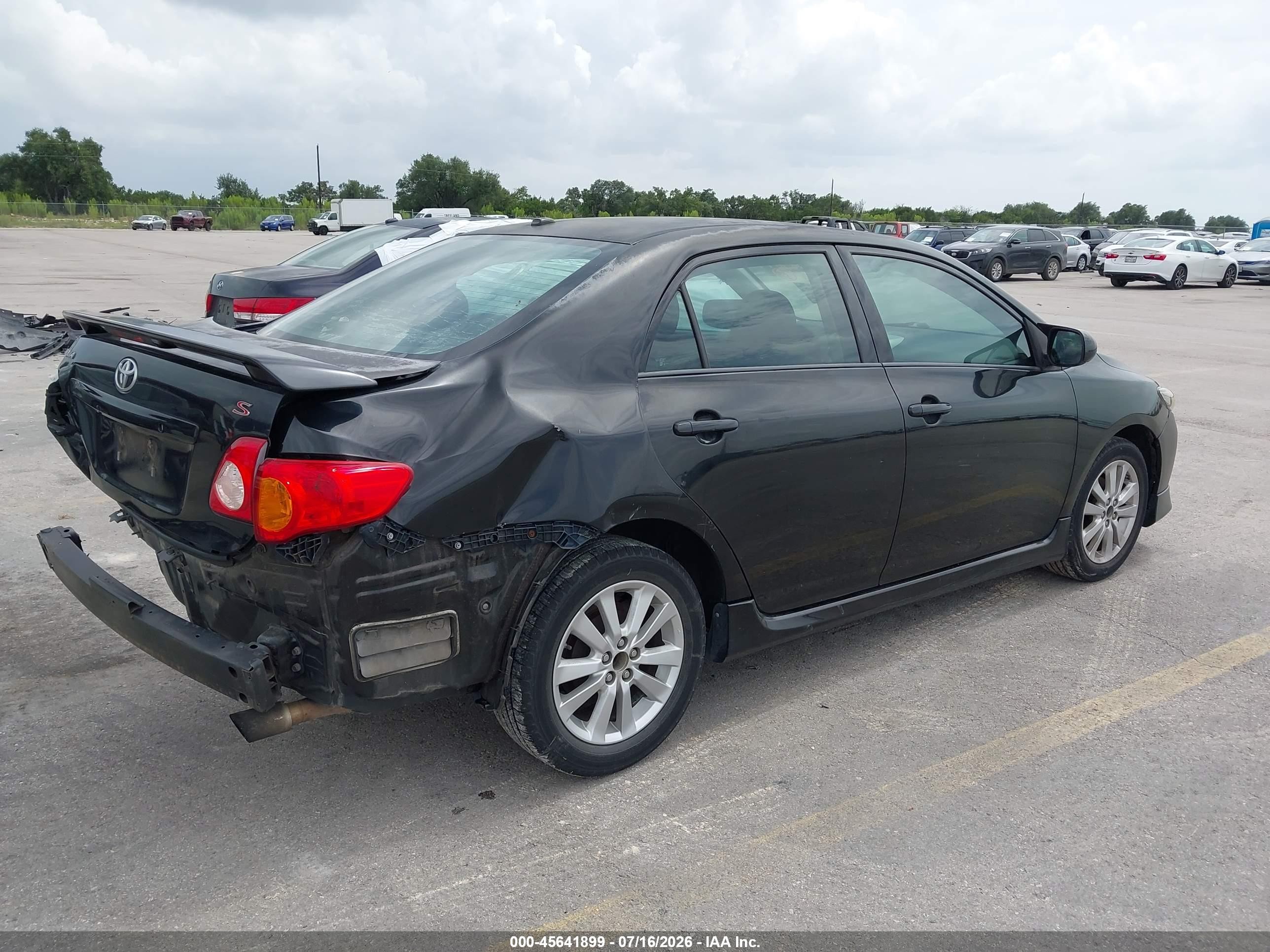 2009 Toyota Corolla S Black vin: 2T1BU40E29C145639