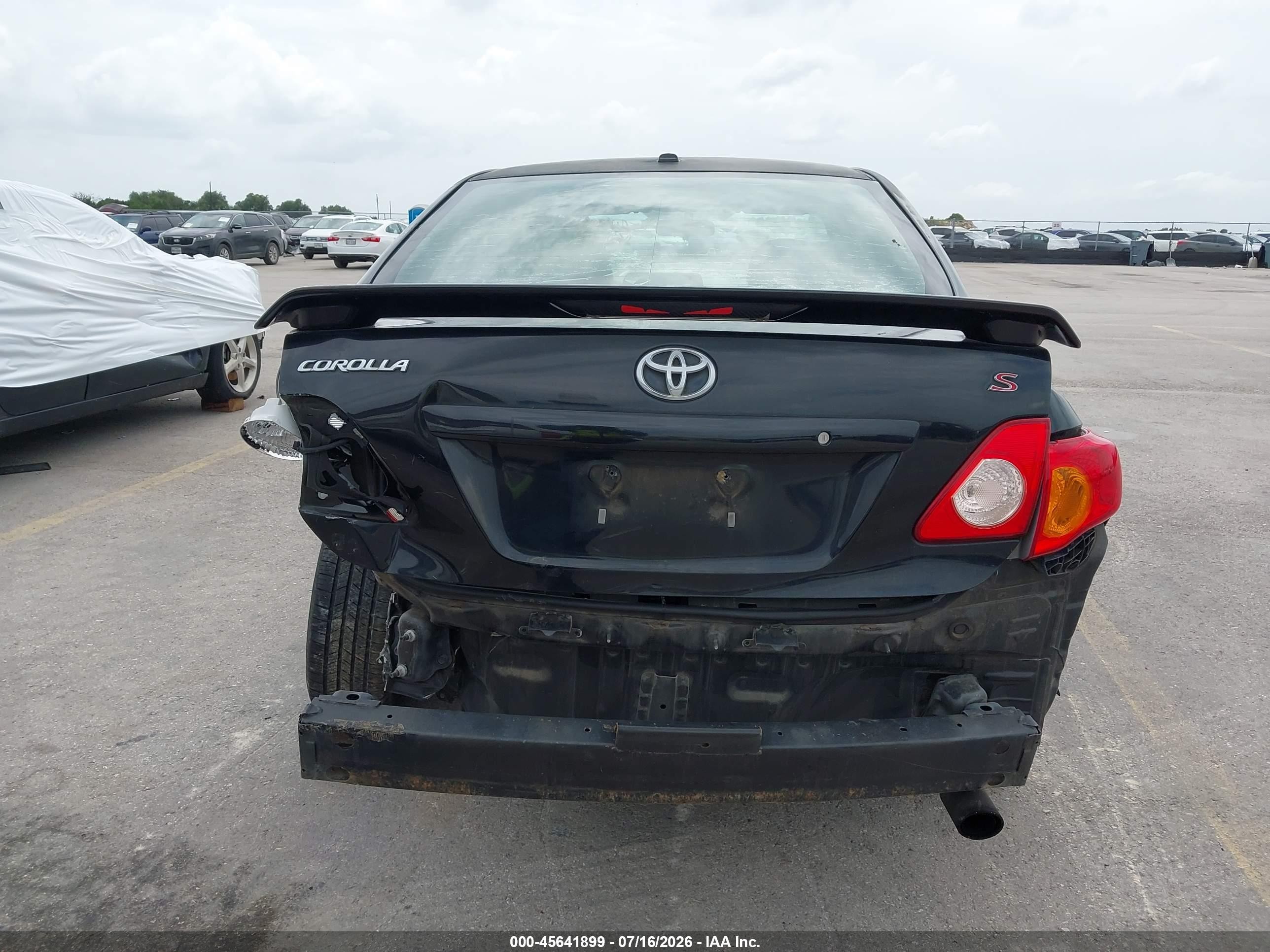 2009 Toyota Corolla S Black vin: 2T1BU40E29C145639