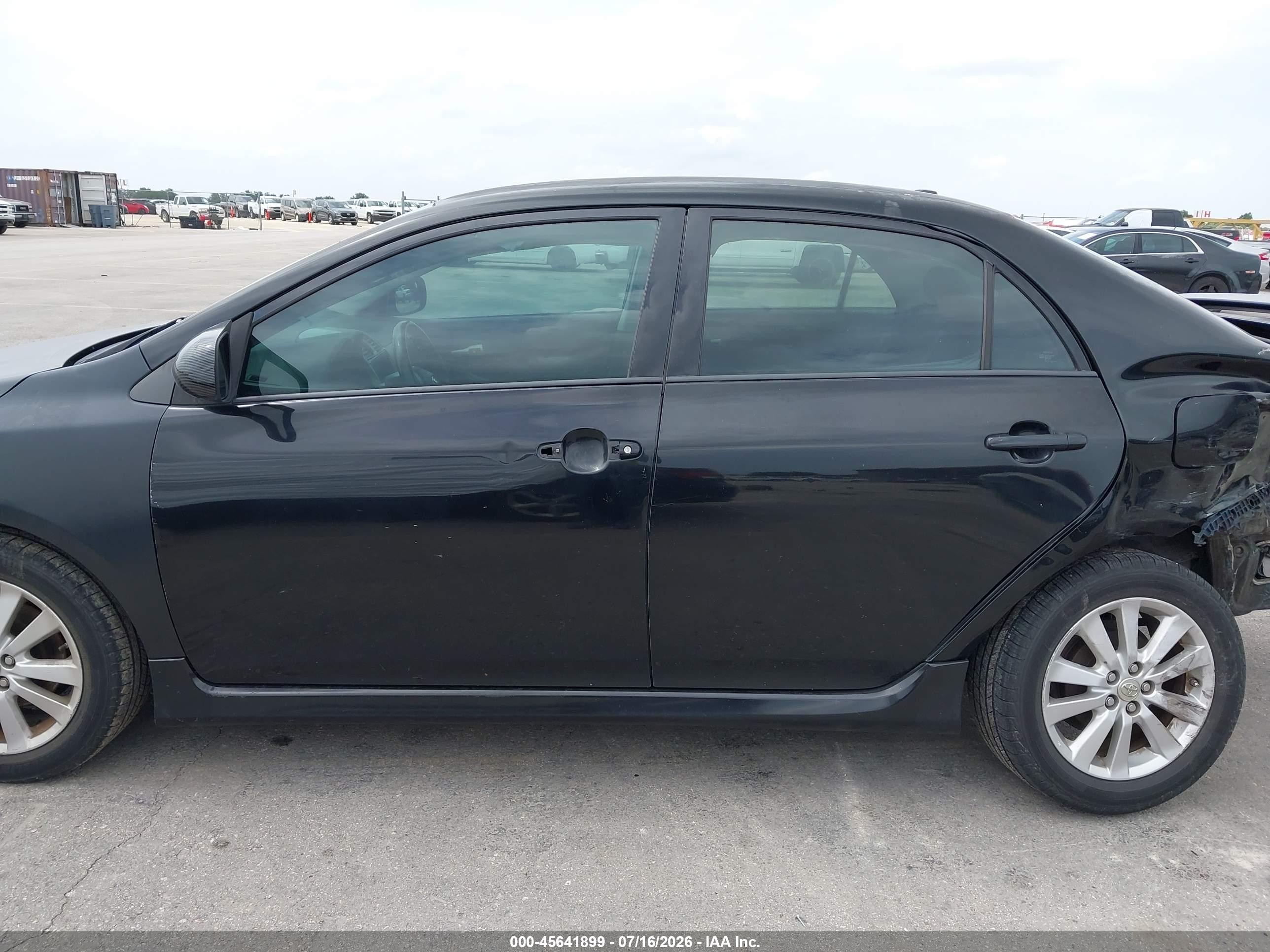 2009 Toyota Corolla S Black vin: 2T1BU40E29C145639