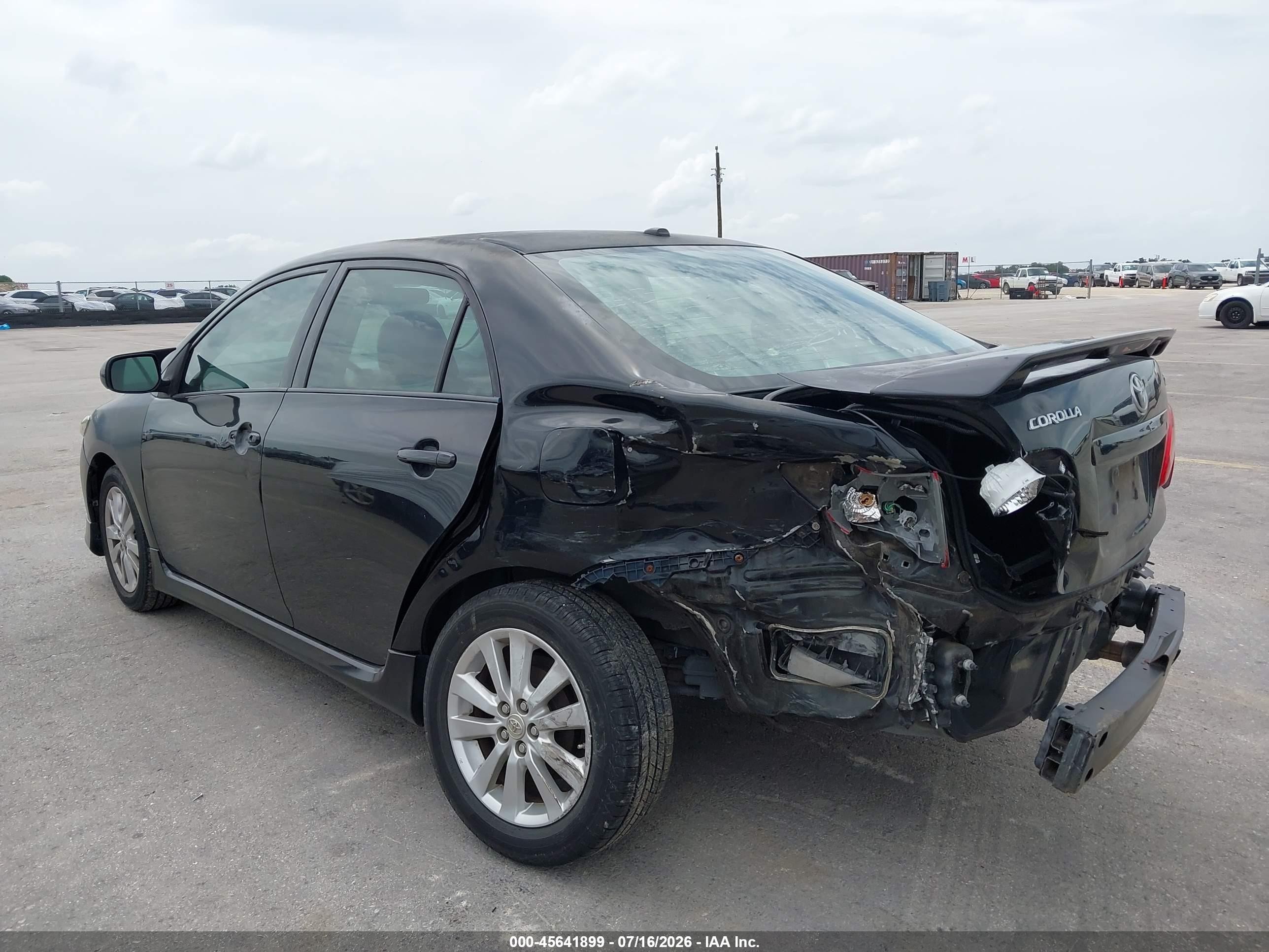 2009 Toyota Corolla S Black vin: 2T1BU40E29C145639