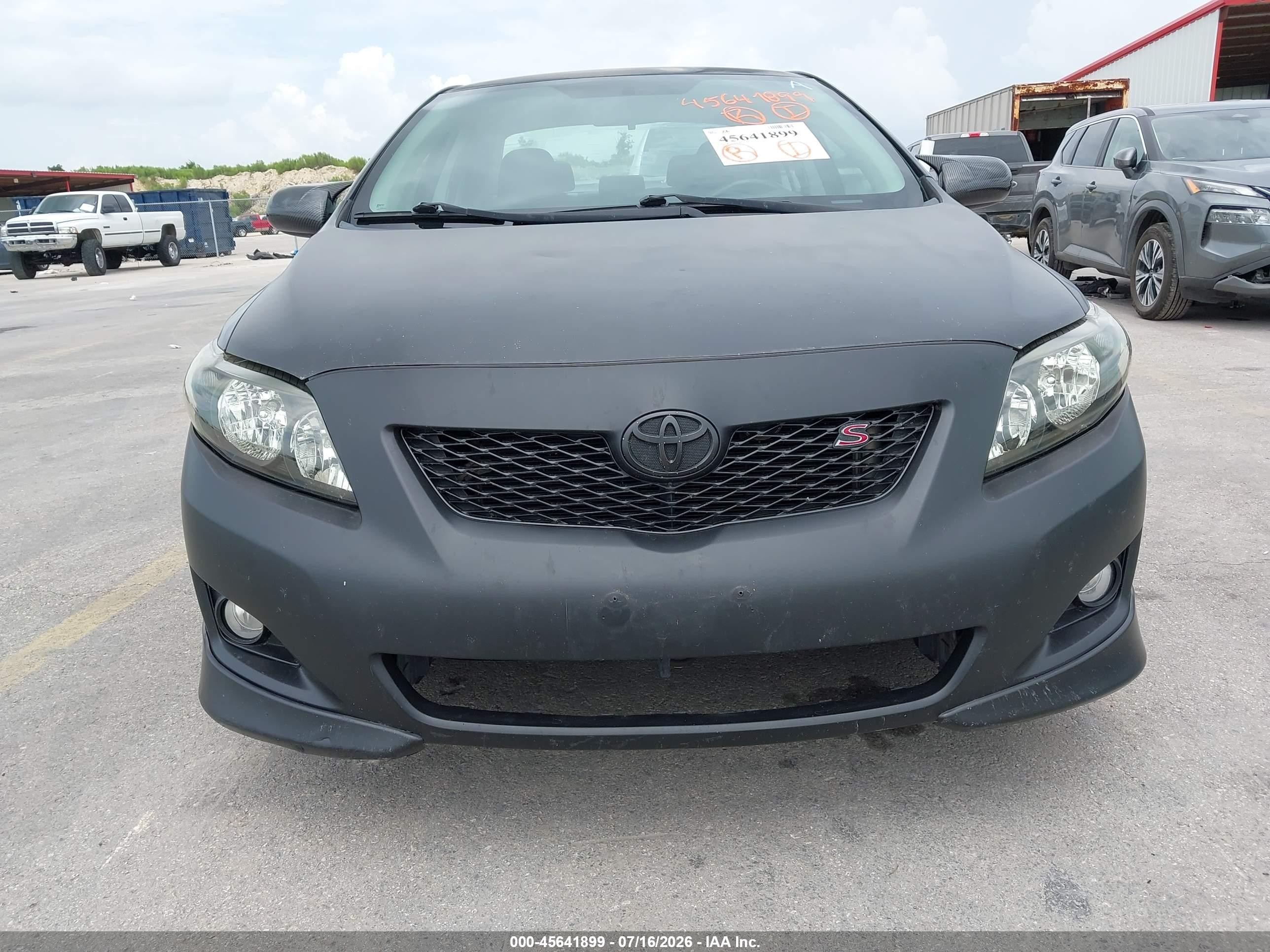 2009 Toyota Corolla S Black vin: 2T1BU40E29C145639