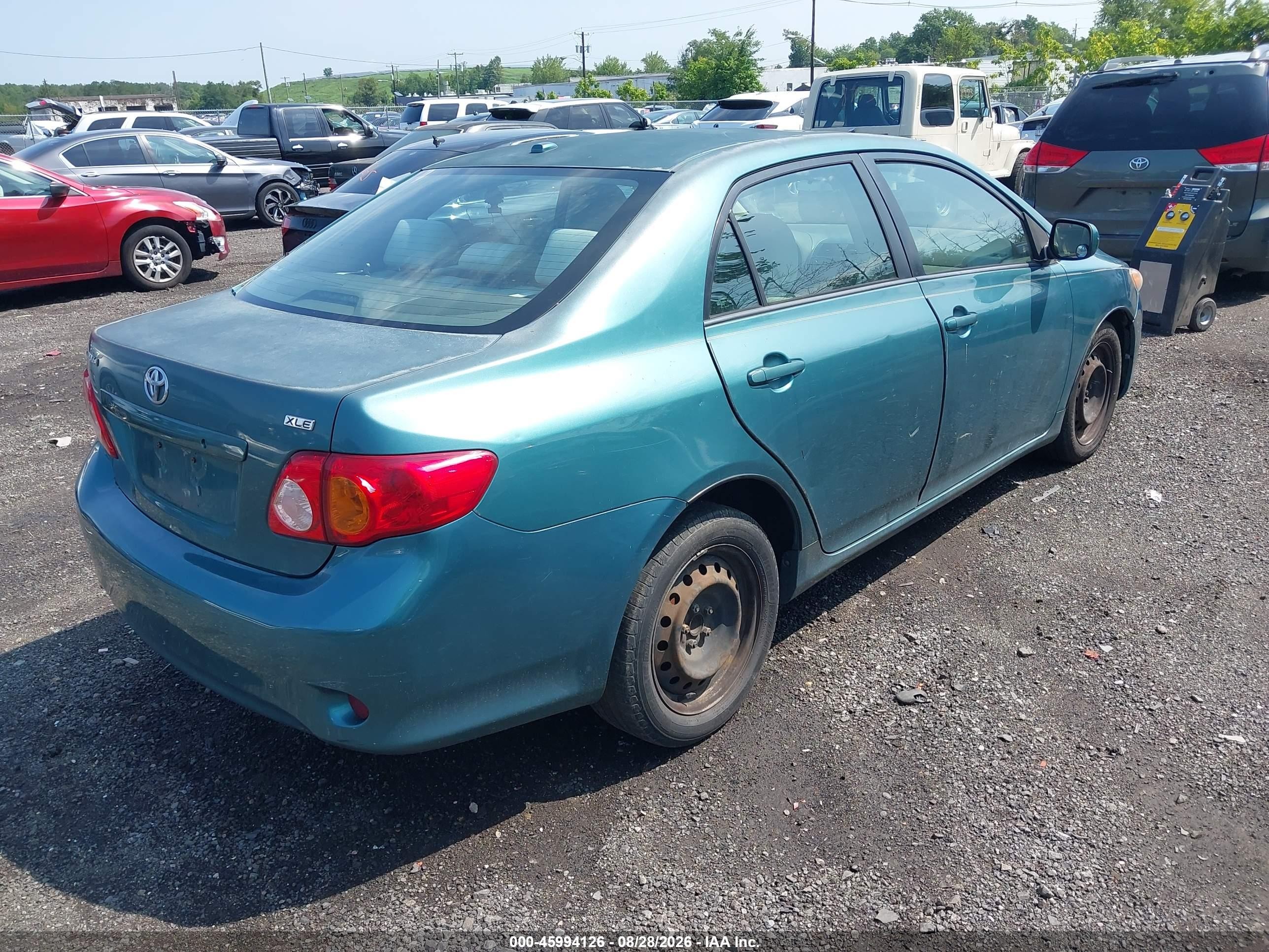 2009 Toyota Corolla Xle Green vin: 2T1BU40E39C005924
