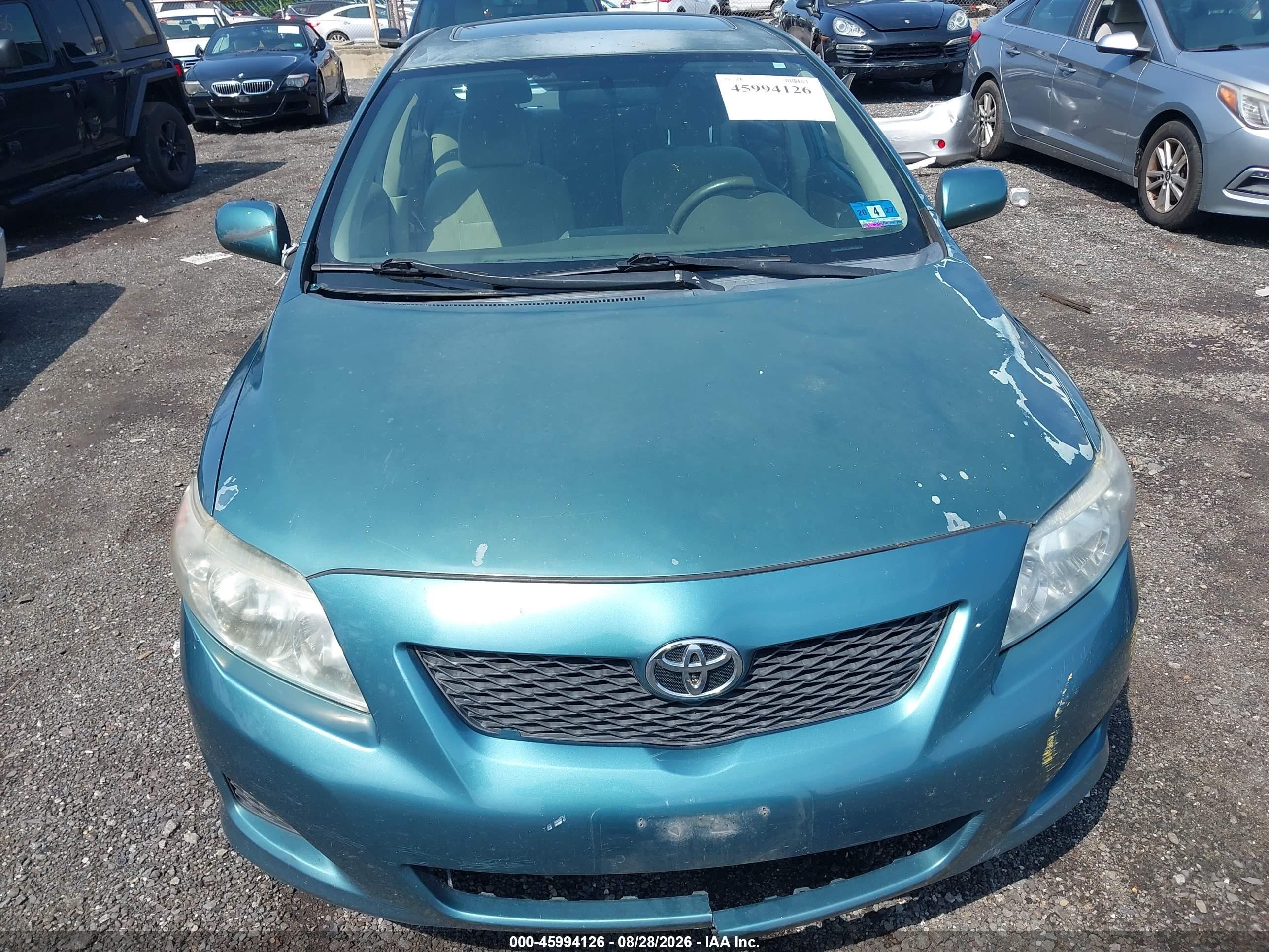 2009 Toyota Corolla Xle Green vin: 2T1BU40E39C005924