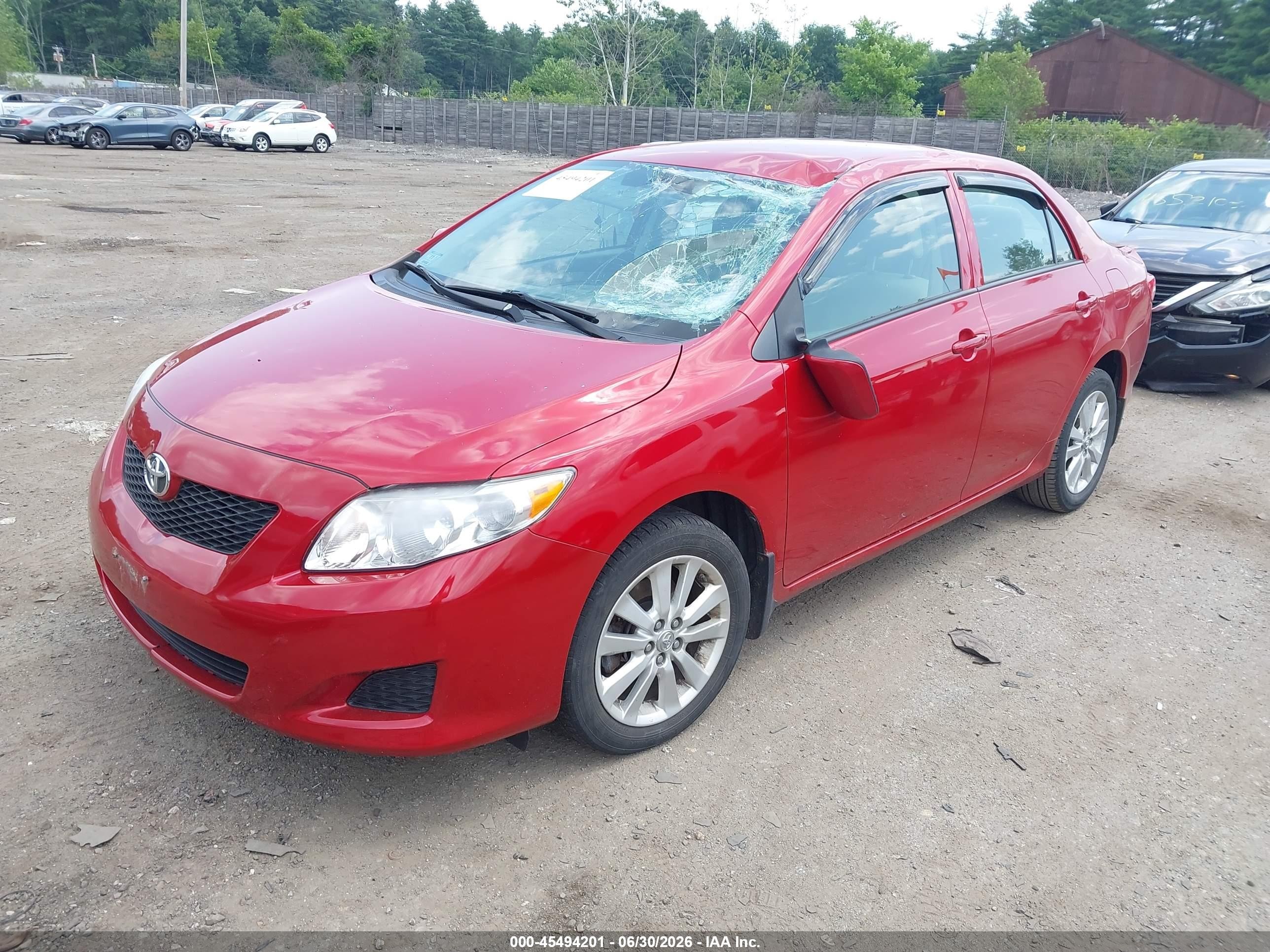 2009 Toyota Corolla Le Red vin: 2T1BU40E39C045291