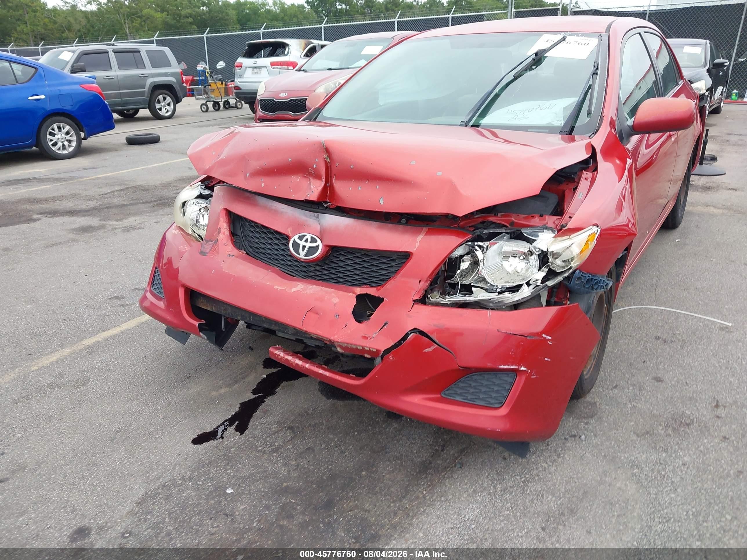 2009 Toyota Corolla Xle Red vin: 2T1BU40E39C118997